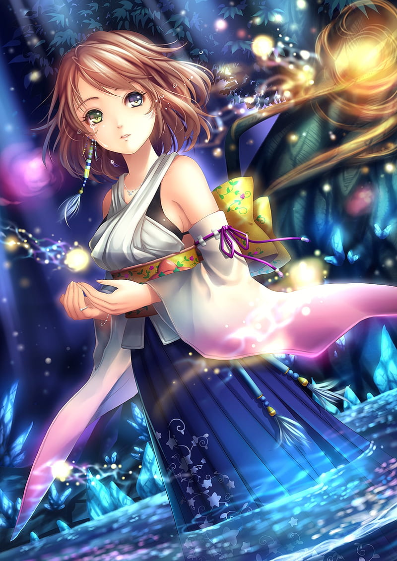 800x1131 Yuna, Final Fantasy X, Final Fantasy, heterochromia, HD phone wallpaper