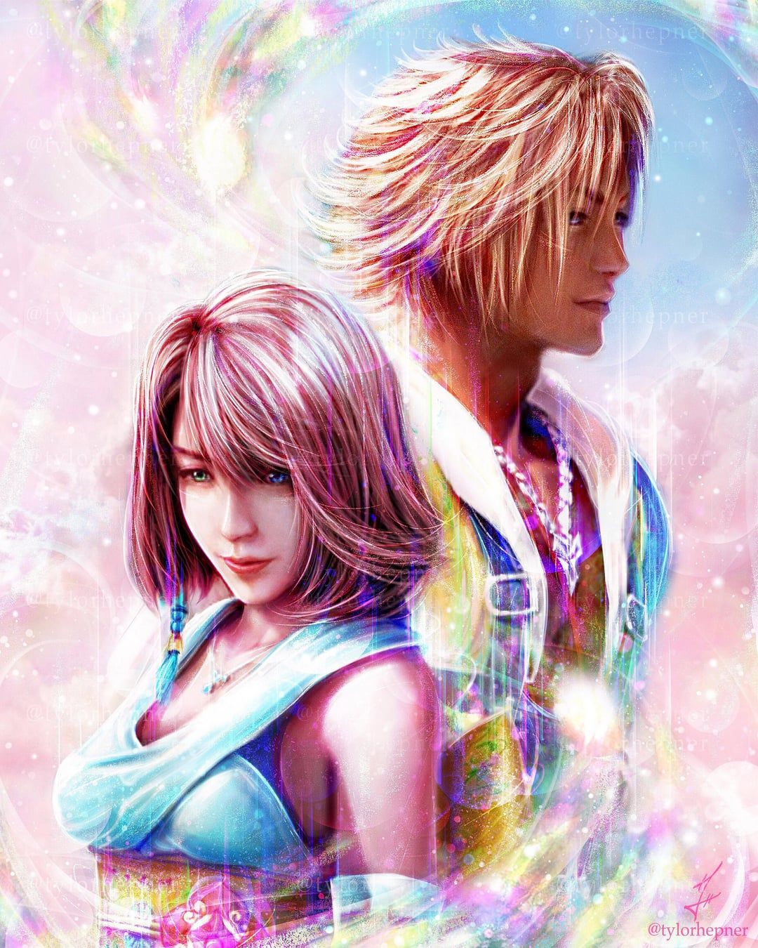 1080x1350 Tidus and Yuna Painting -Continuing my FFX Drawing Series