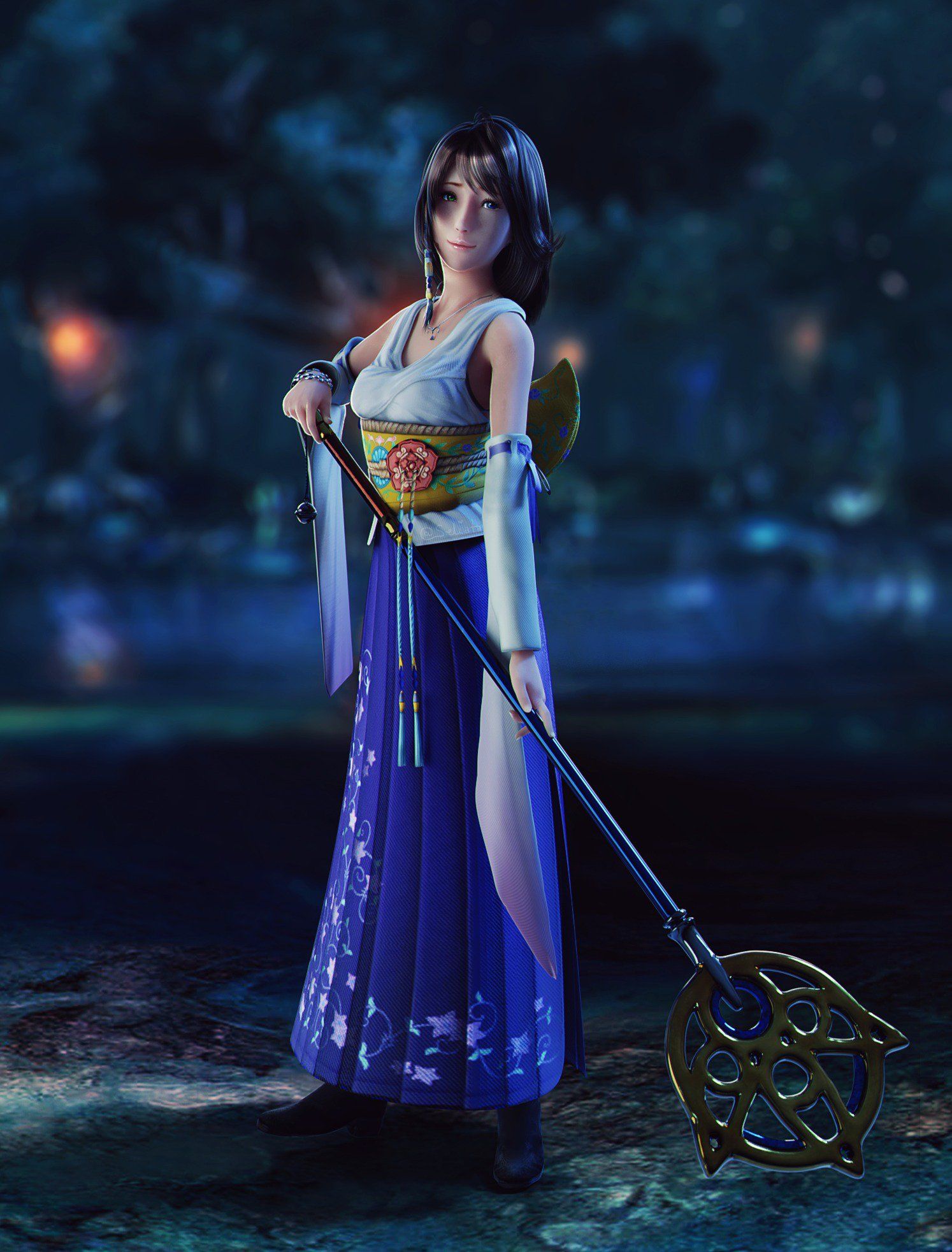 1494x1965 Sʀᴇʟɪᴀᴛᴀ on X: #Yuna #FFX #FF10 #FinalFantasy Yes, I had to do it! #Macalania #Blender #b3D / X