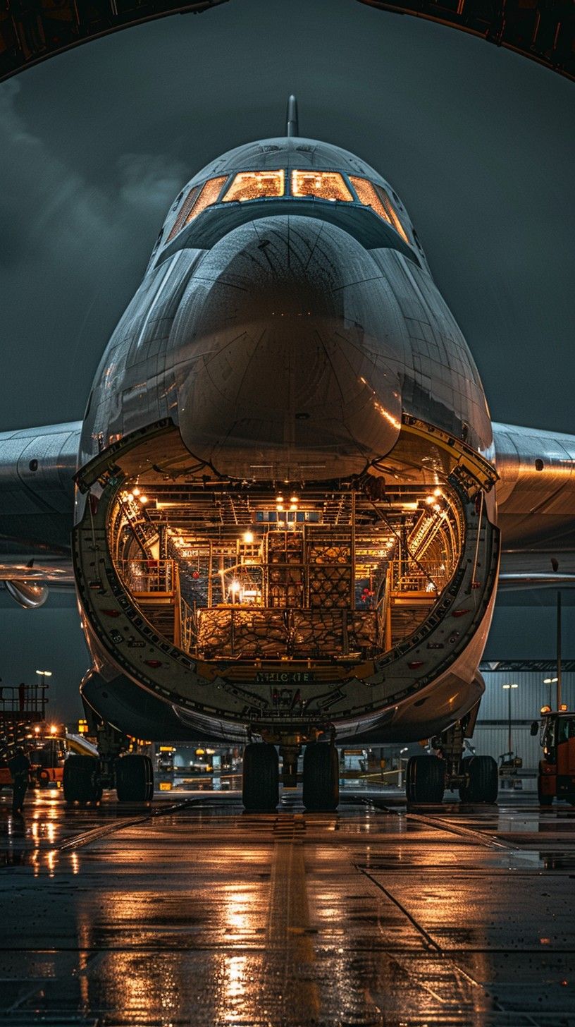 816x1456 Download Cargo Plane Loading Image, Cargo, Loading