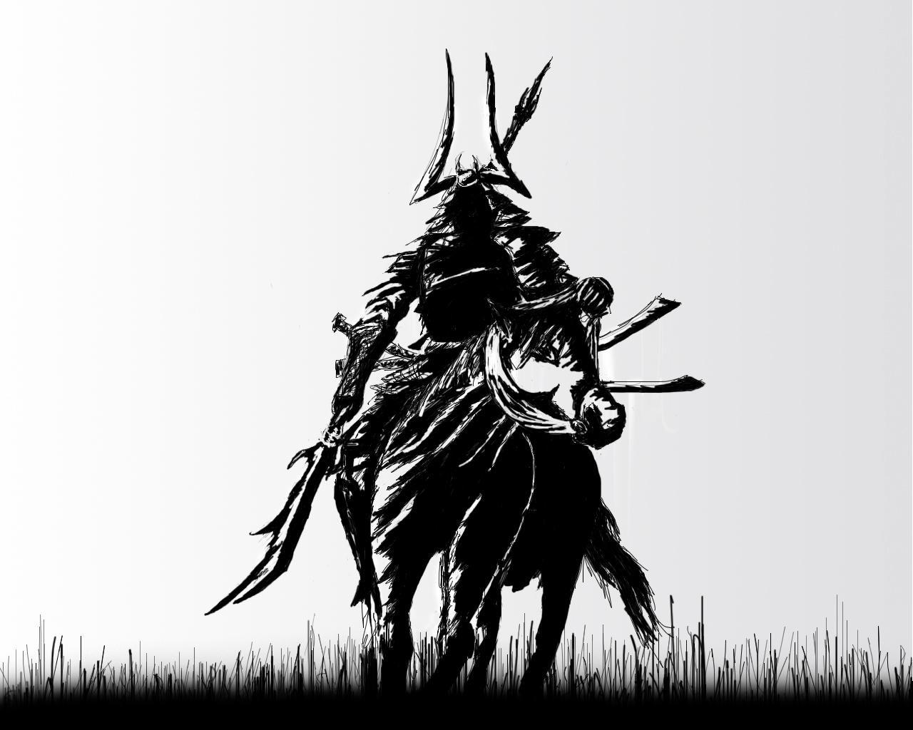 1280x1024 Japanese Warrior Wallpaper