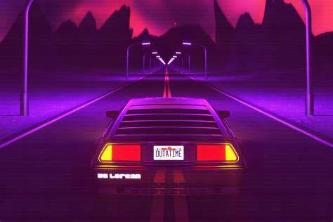 474x316 Synthwave DeLorean .