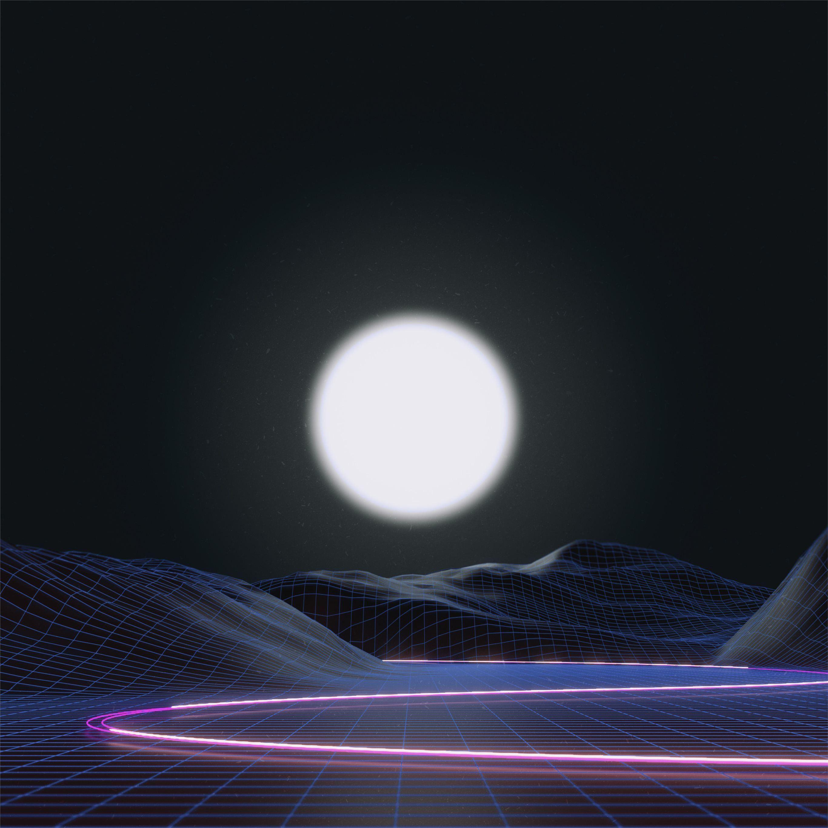 2732x2732 synthwave 4k iPad Pro Wallpaper Free Download