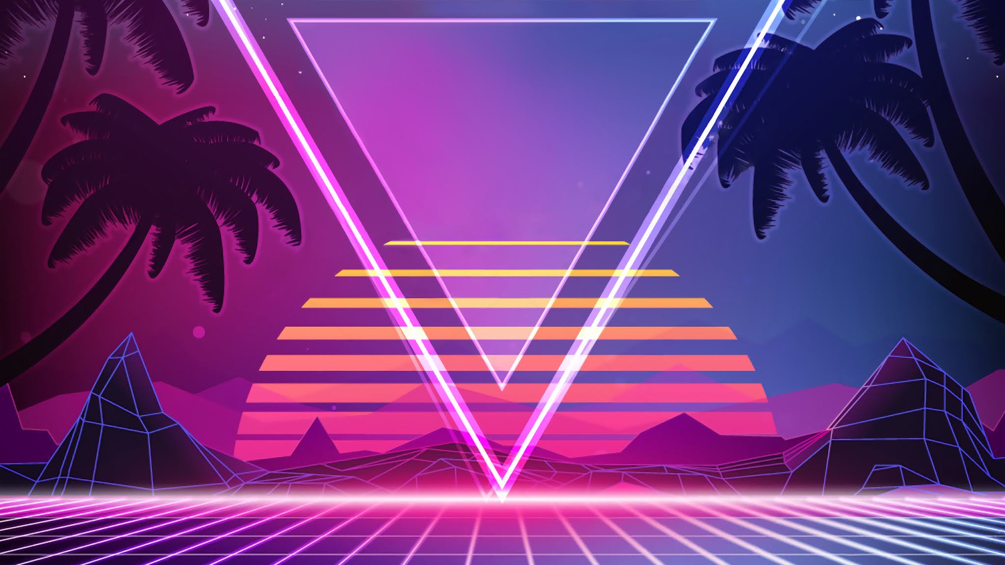 Synthwave обои на пк