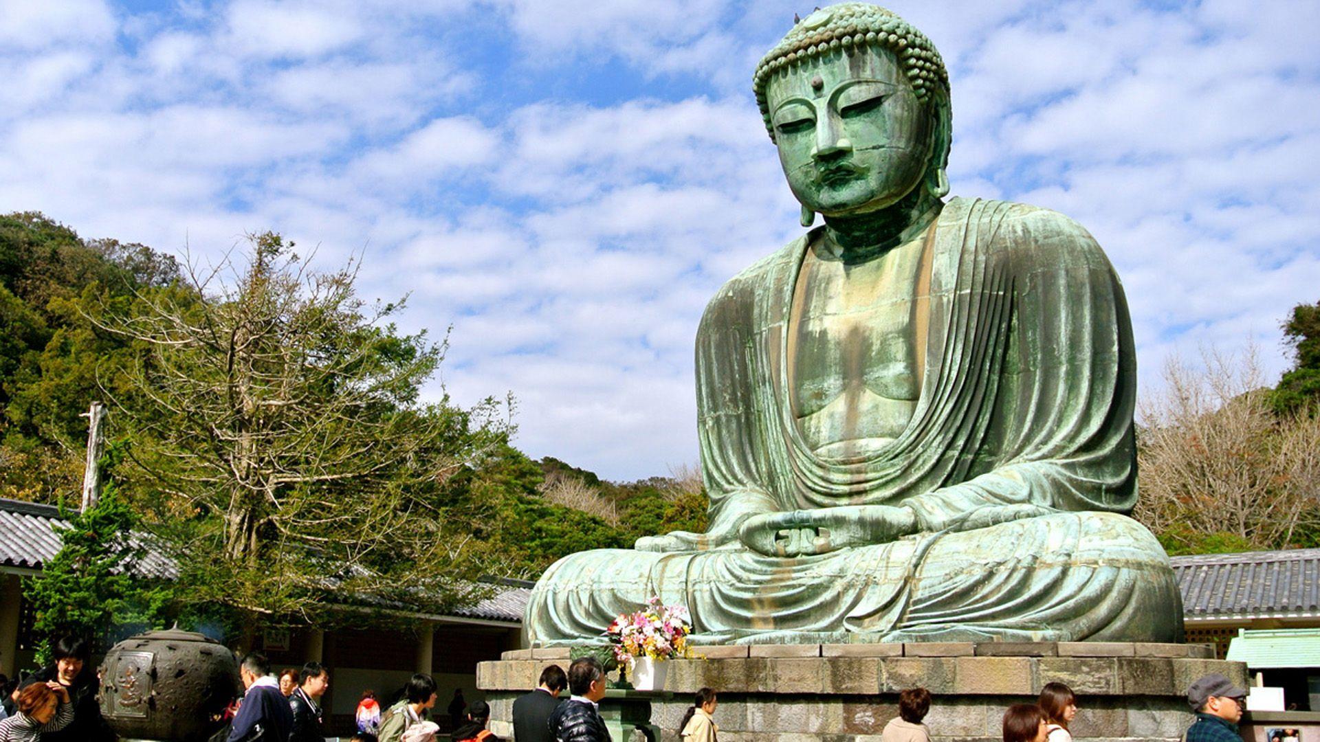 1920x1080 The Great Buddha of Kamakura, Japan. Buddha, Japan, Buddhism