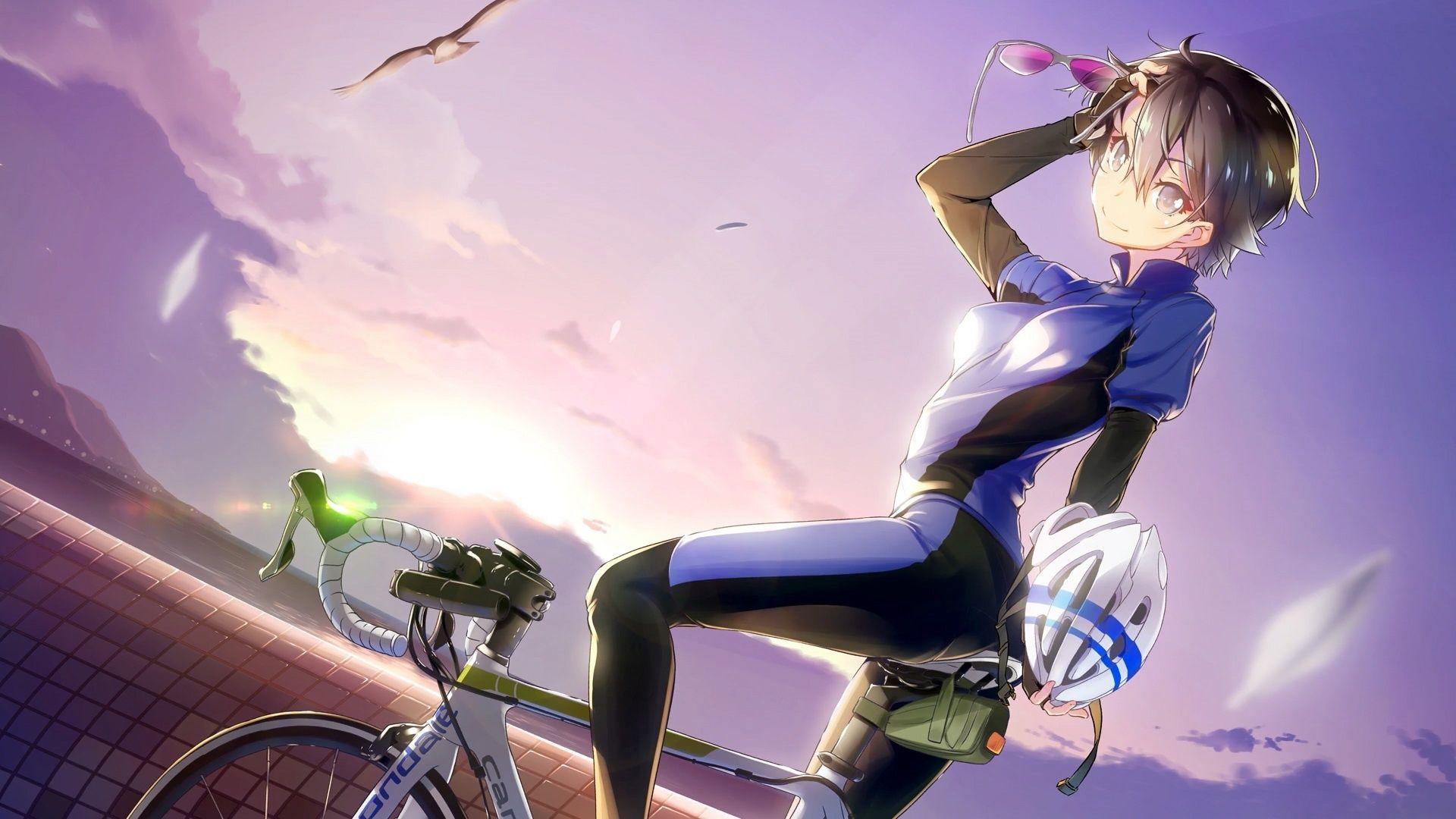 1920x1080 Wallpaper Minami Kamakura Koukou Joshi Jitensha Bu, Bicycle, Higa Natsumi