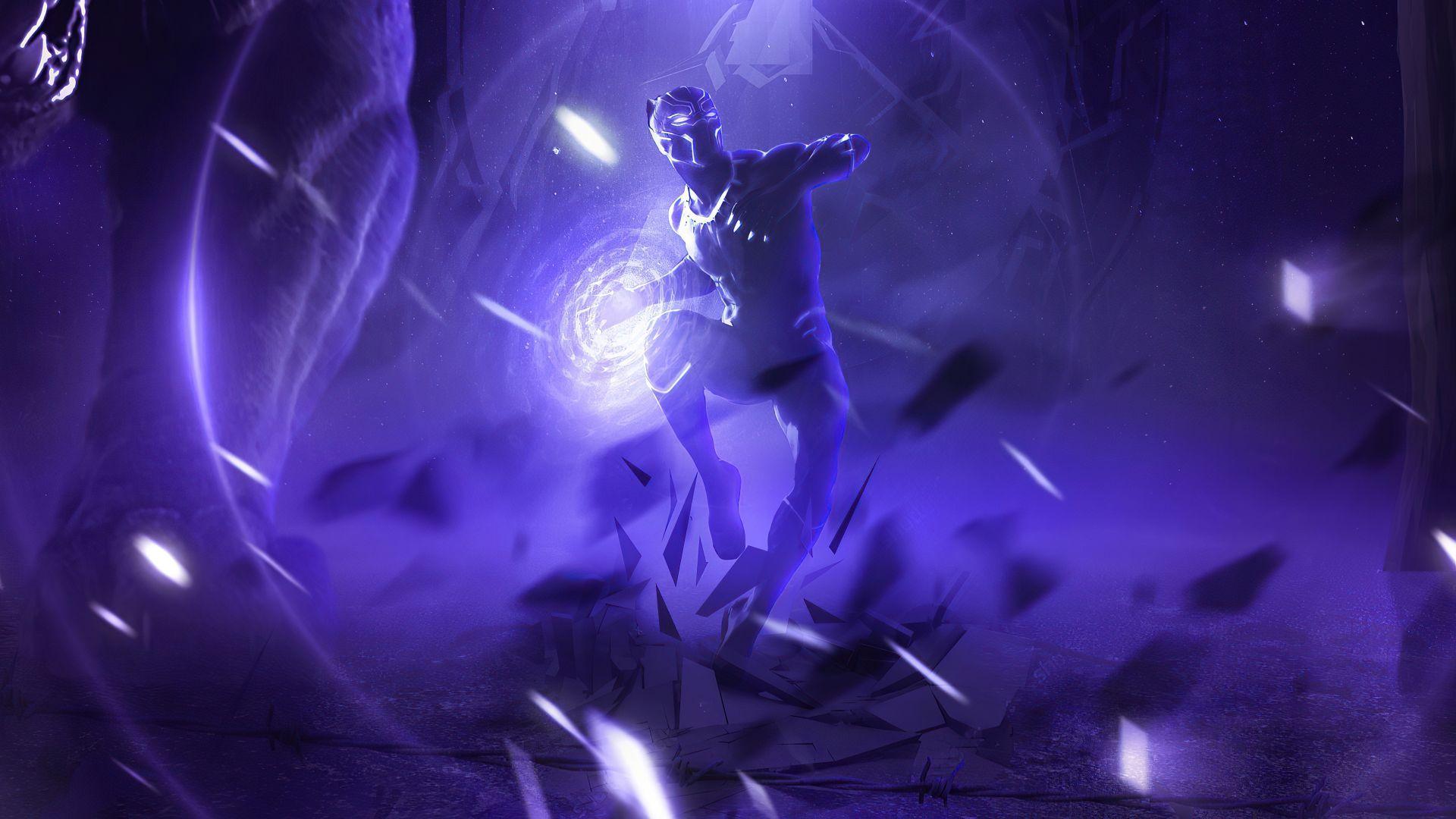 1920x1080 Black panther, purple theme, artwork wallpaper, HD image, picture, background, ab2799