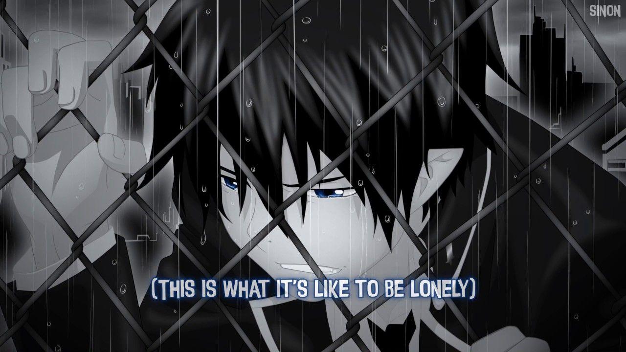 1280x720 Nightcore Its Like To Be Lonely - (Lyrics). Anime boy crying, Character wallpaper, Cool background