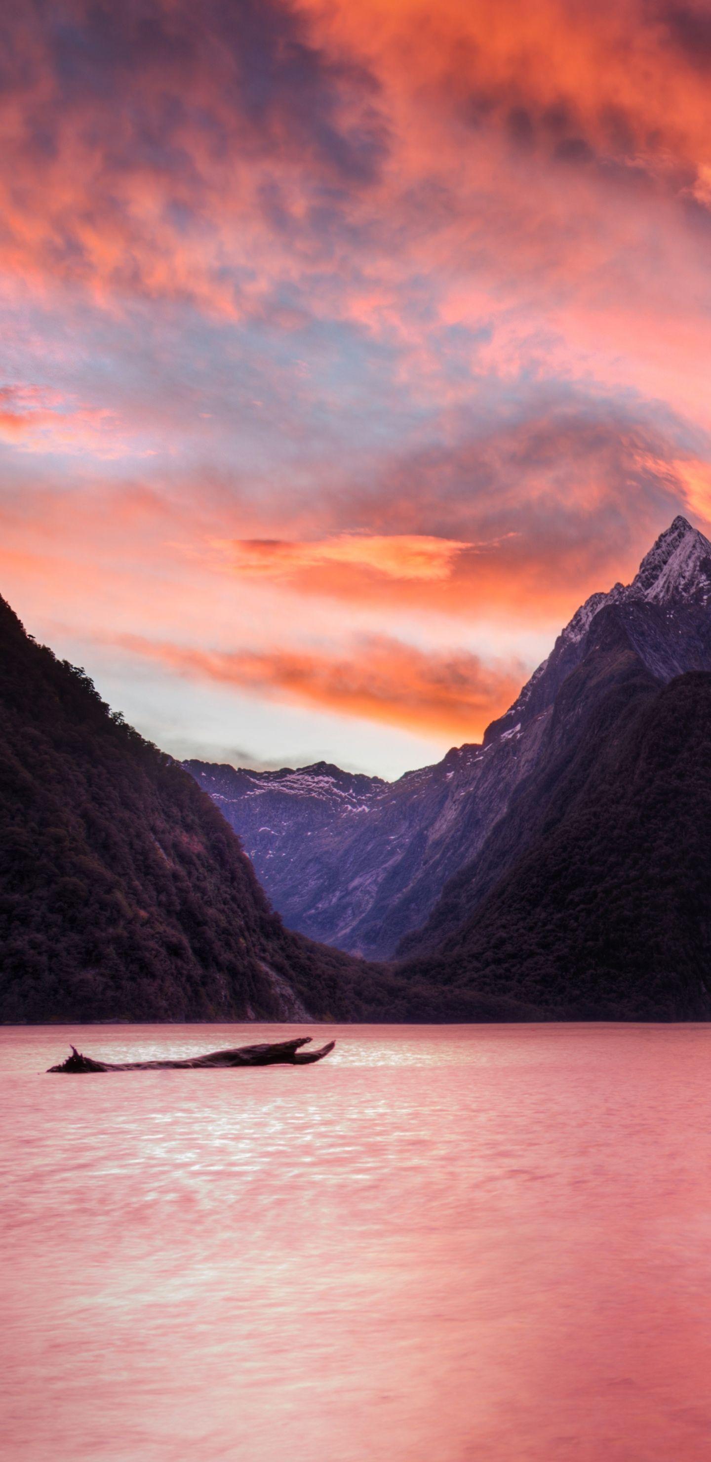 1440x2960 Milford Sound Wallpaper .