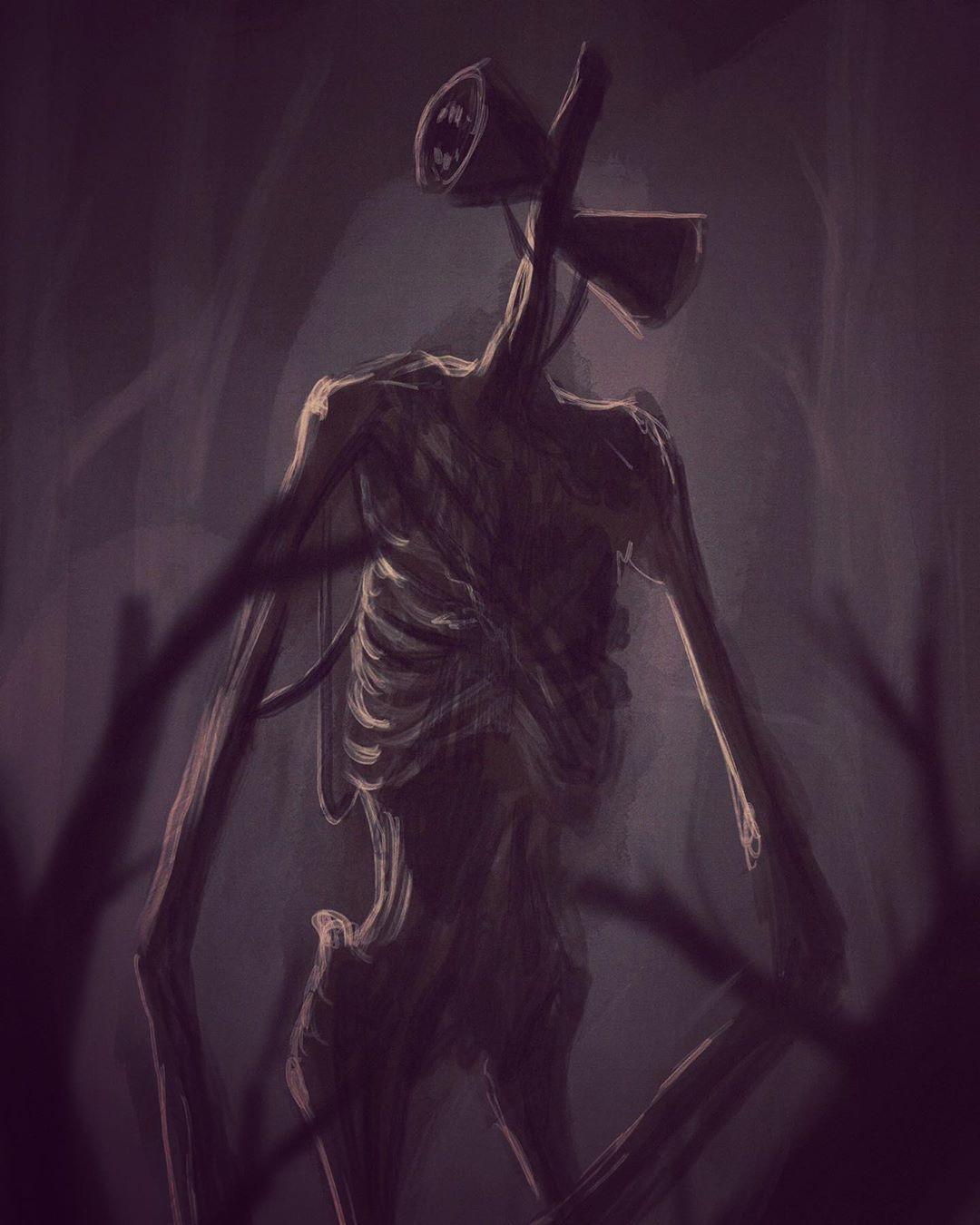 1080x1350 Trevor Henderson on Instagram: “Sirenhead sure has had a week! Thank you to all the new followers!”. Scary art, Cartoon cat drawing, Scary image