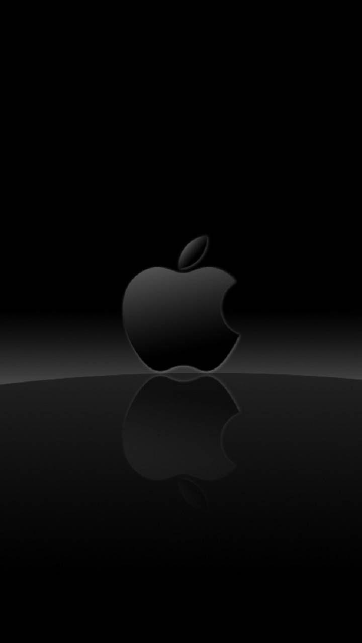 720x1280 Apple logo black wallpaper