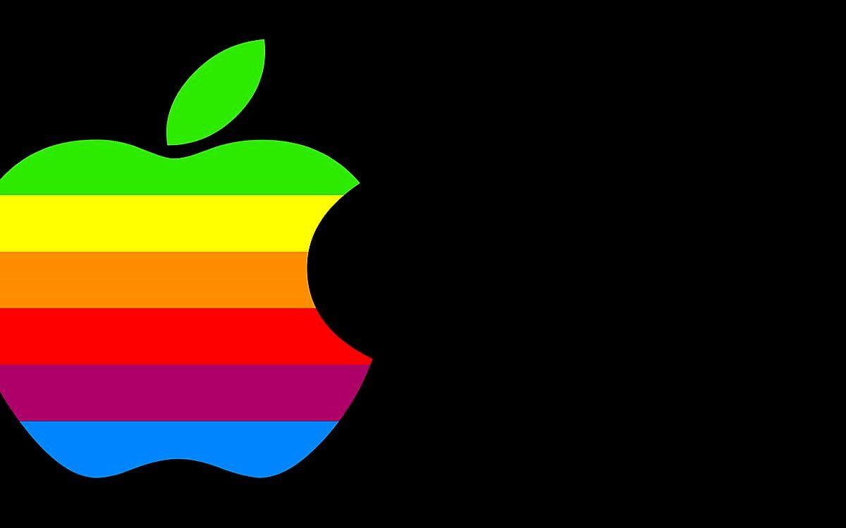 1200x750 Apple Logo, Black, Green background. Download Free picture