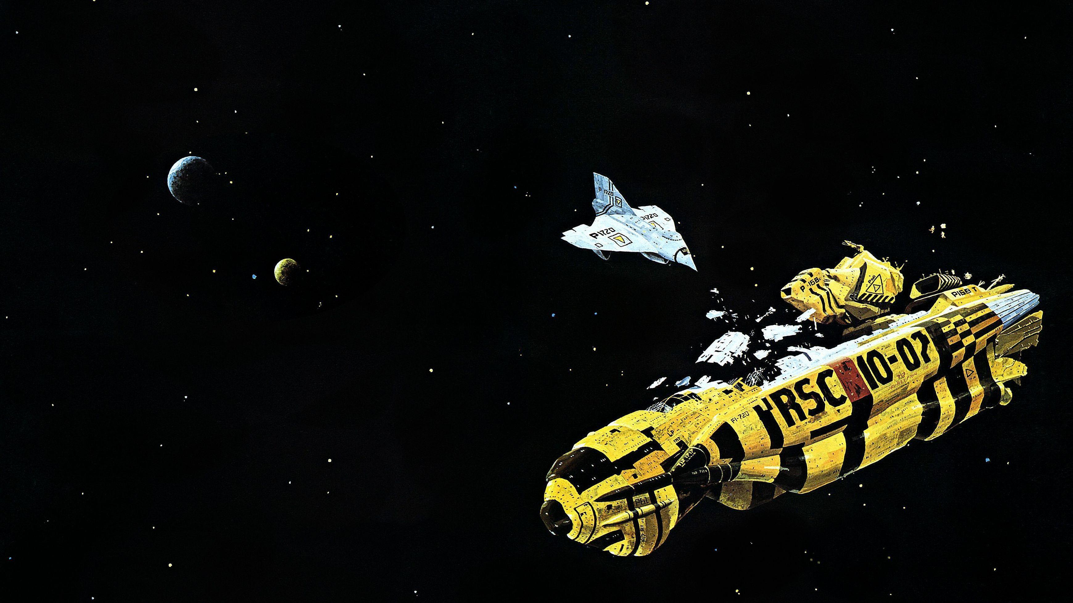 3479x1957 Chris Foss Currents of Space Asimov - (1973)