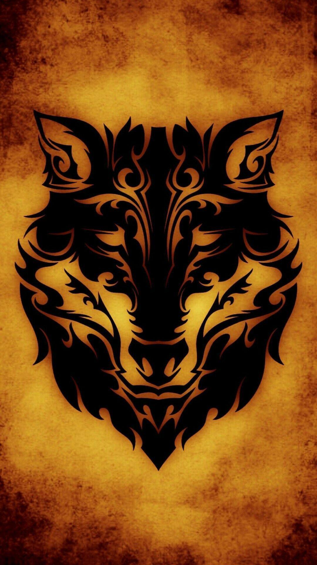 1080x1920 Tribal Wolf Tattoo Wallpaper