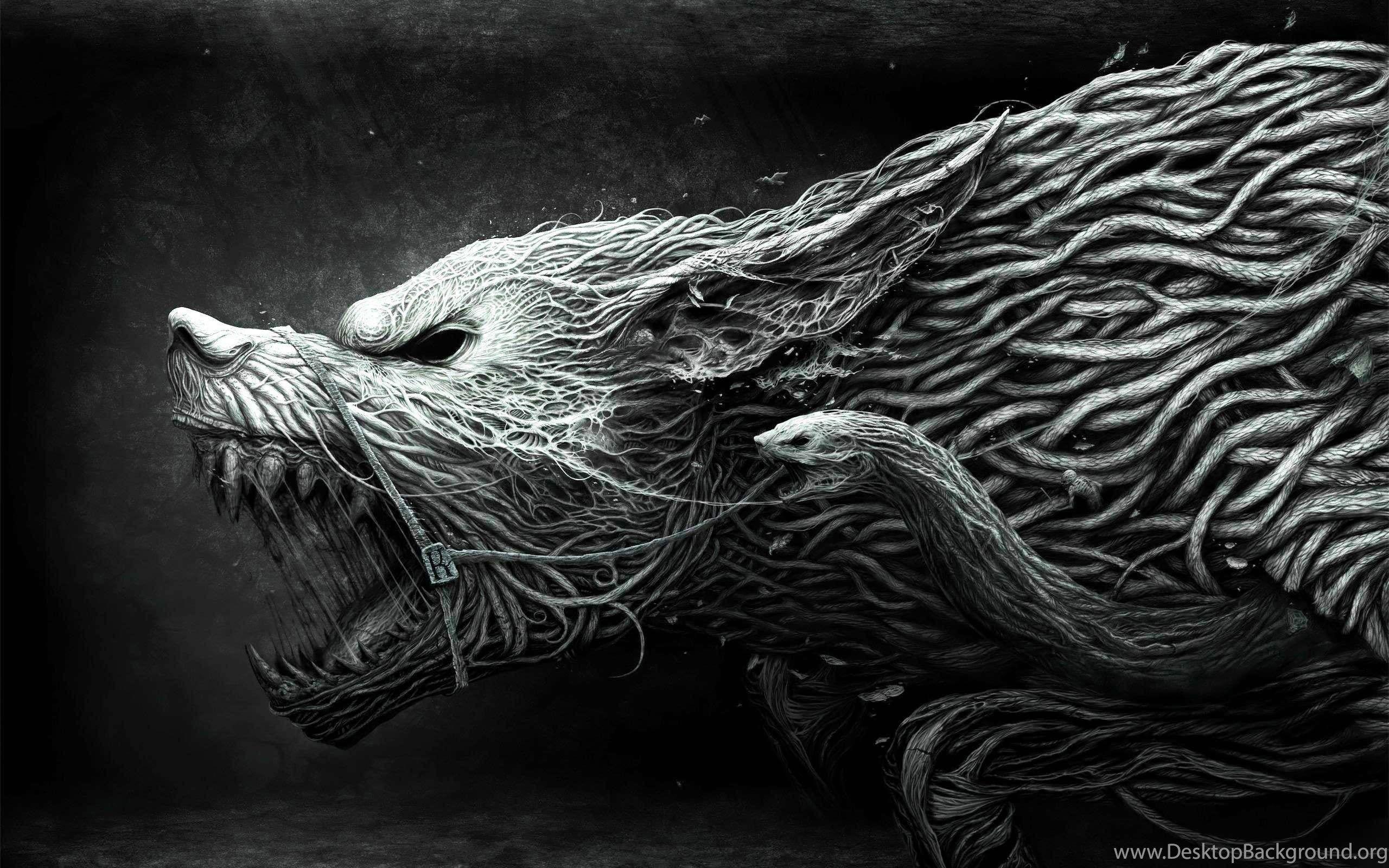 2560x1600 Good Fenrir Wolf Tattoo Photo Desktop Background