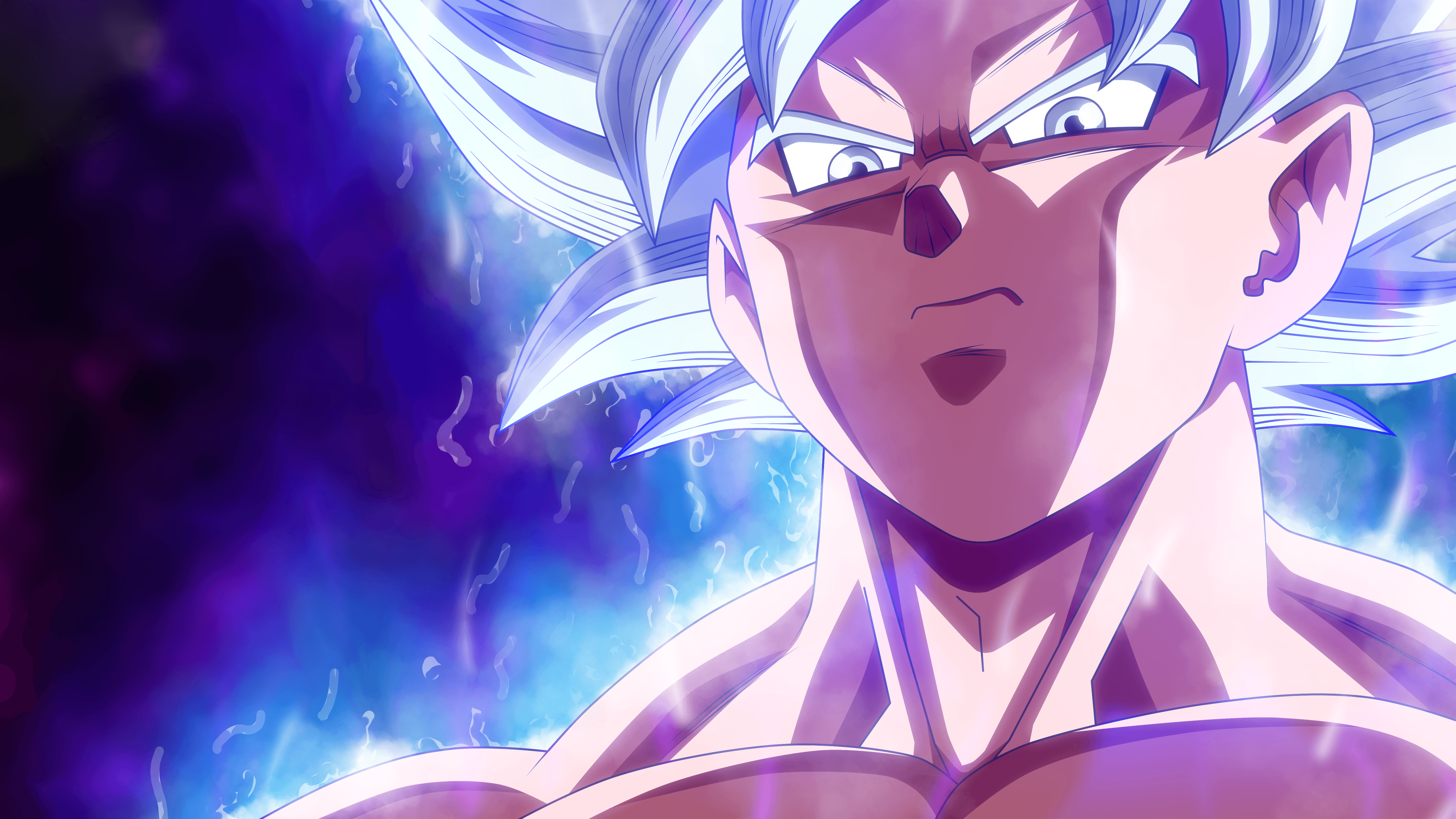 5760x3240 #Dragon Ball, #Son Goku, #Dragon Ball Super, #ultra instict, #Mastered ultra instinct, #rmehedi, wallpaper