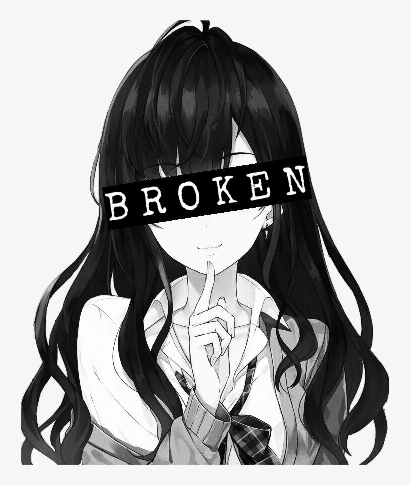 820x968 Anime Girl Long Black Hair