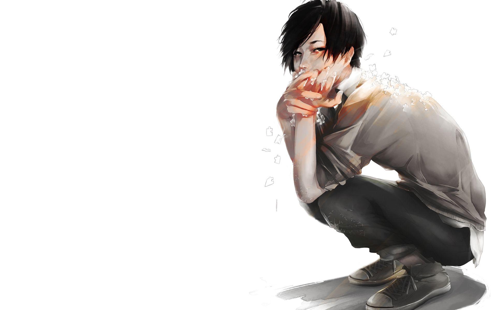 1920x1200 Dark Handsome Anime Boy Wallpaper