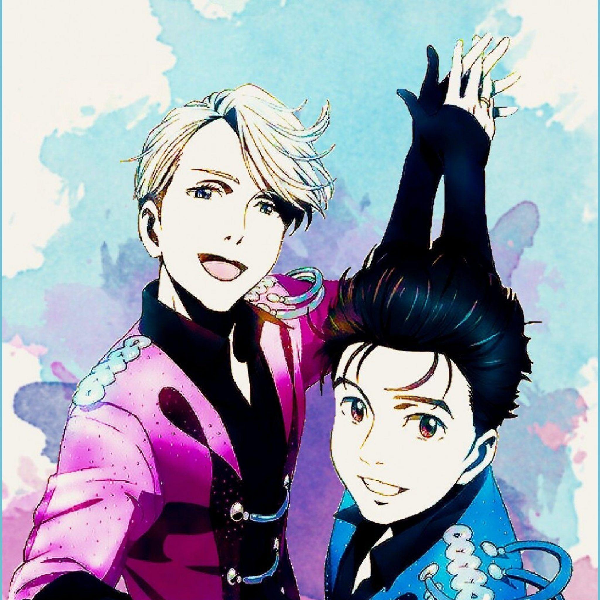 2048x2048 Wallpaper Viktor Nikiforov X Yuuri Katsuki Yuri!!! On On Ice Wallpaper