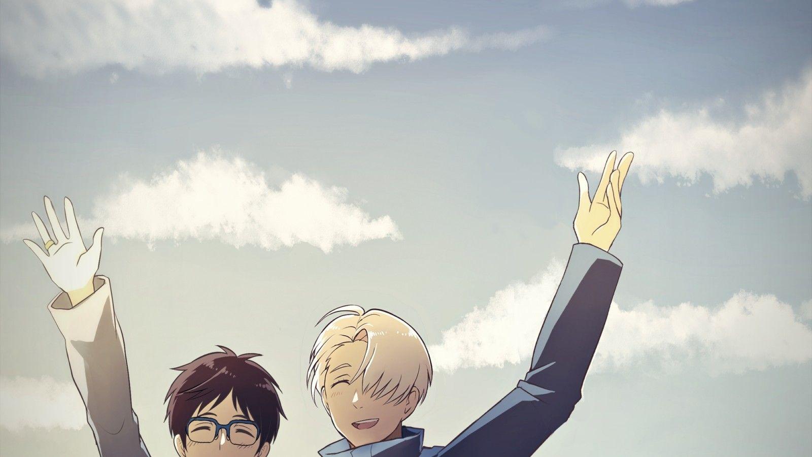 1600x900 Download 1600x900 Yuri On Ice, Victor Nikiforov, Katsuki Yuuri, Yuri Plisetsky, Friendship Wallpaper