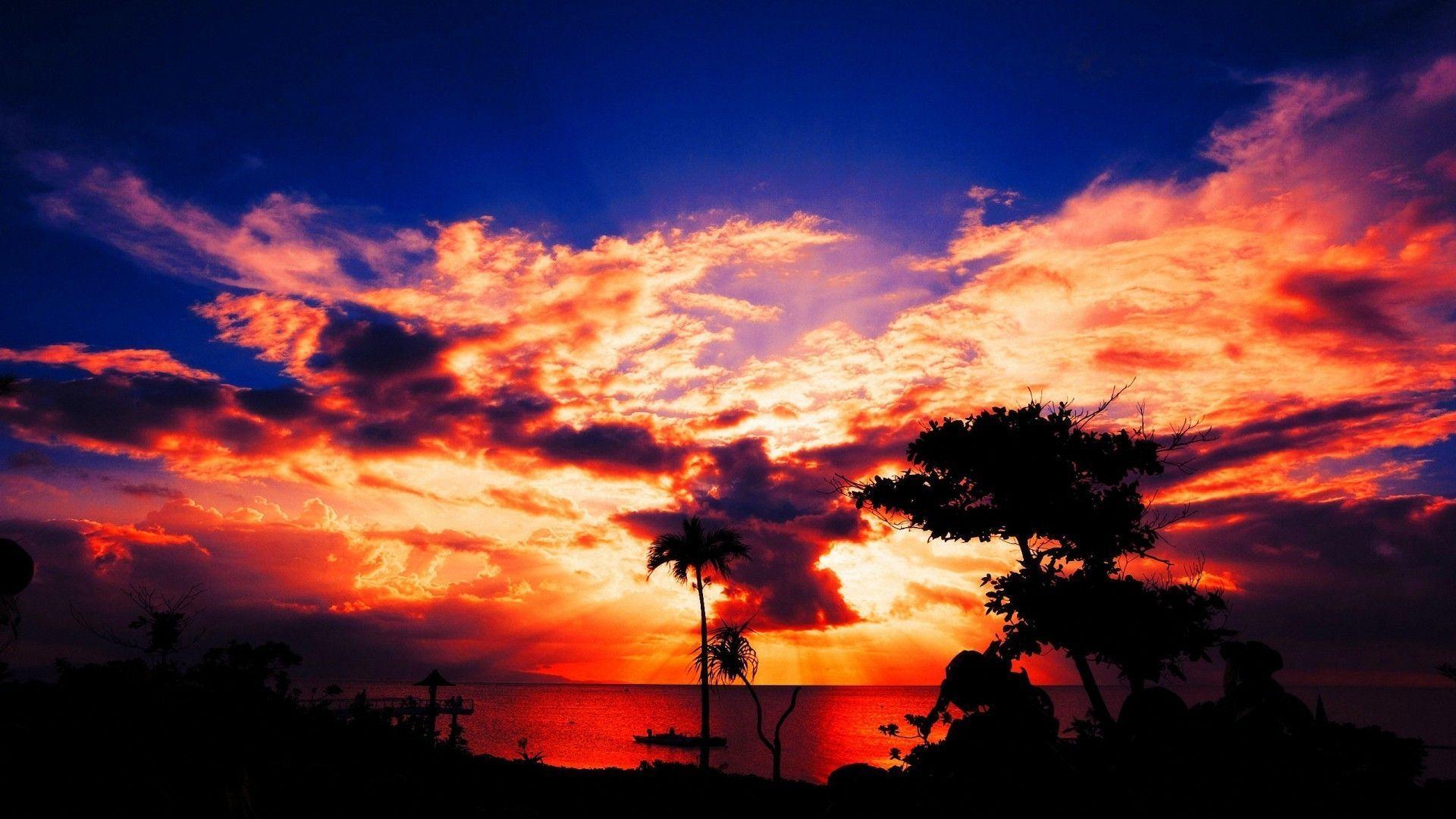 1920x1080 Aesthetic Sunset Desktop Wallpaper