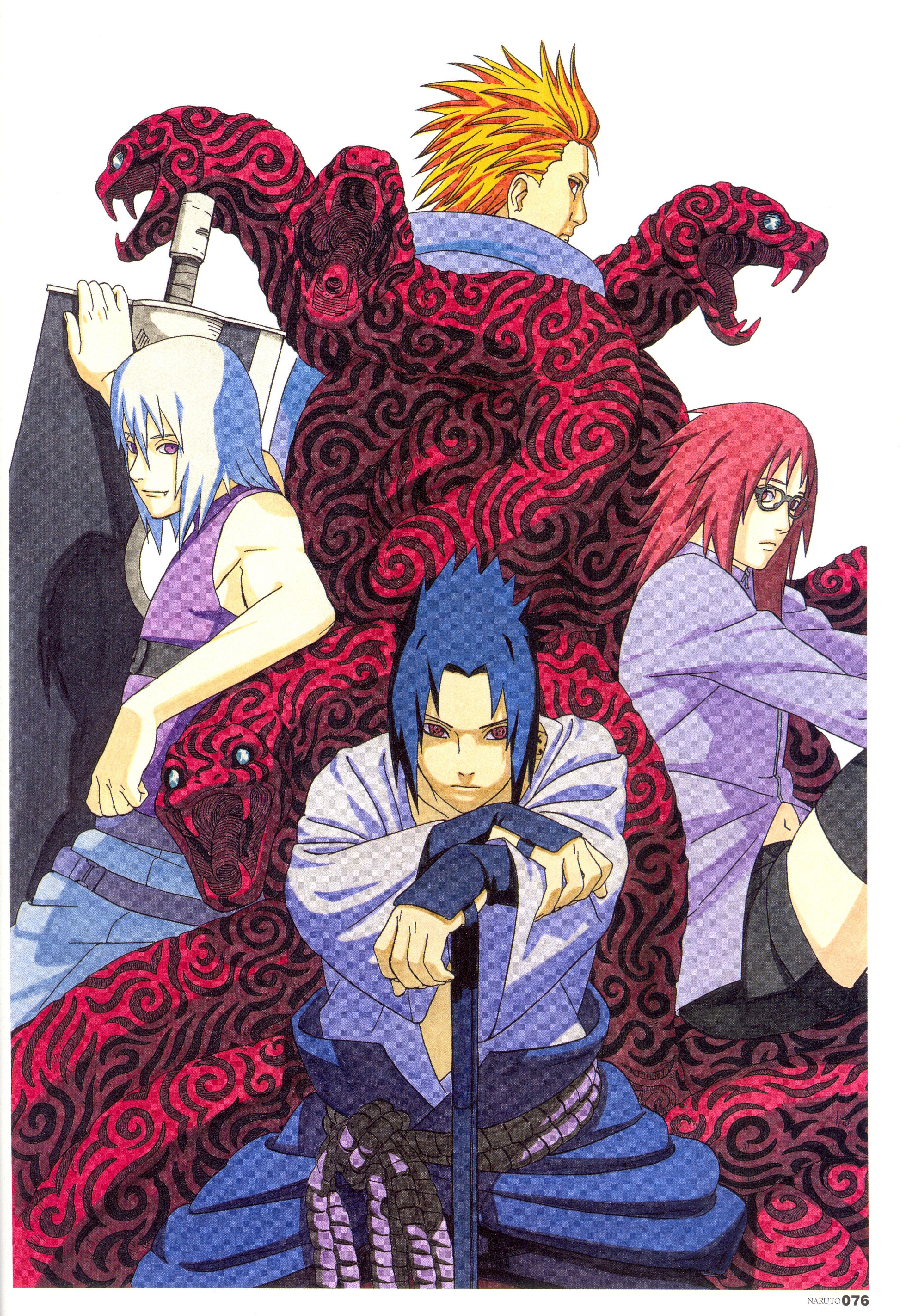 2856x4162 Team Hebi, Suigetsu, Karin, Jugo
