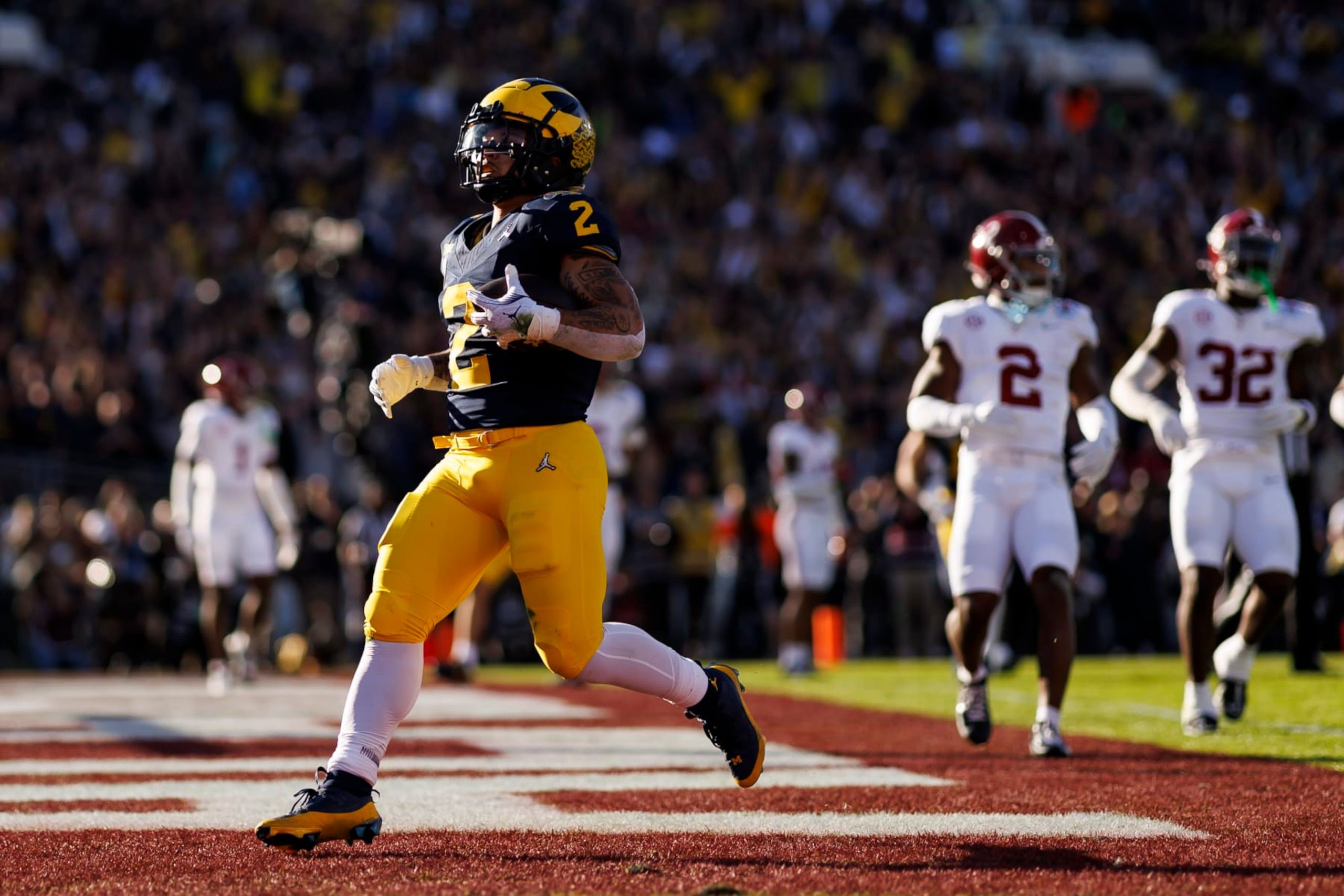 2560x1707 Michigan's Blake Corum: I Knew We'd Win Rose Bowl After Forcing Overtime vs. Alabama