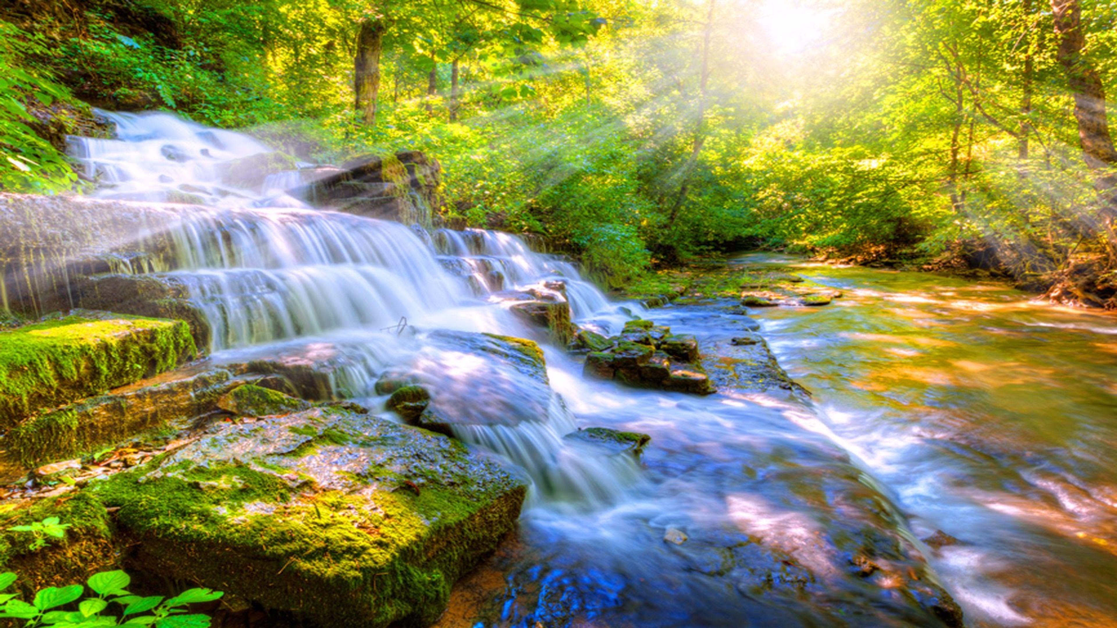 3840x2160 Waterfall Nature 4k Wallpaper W94art Relaxing Background