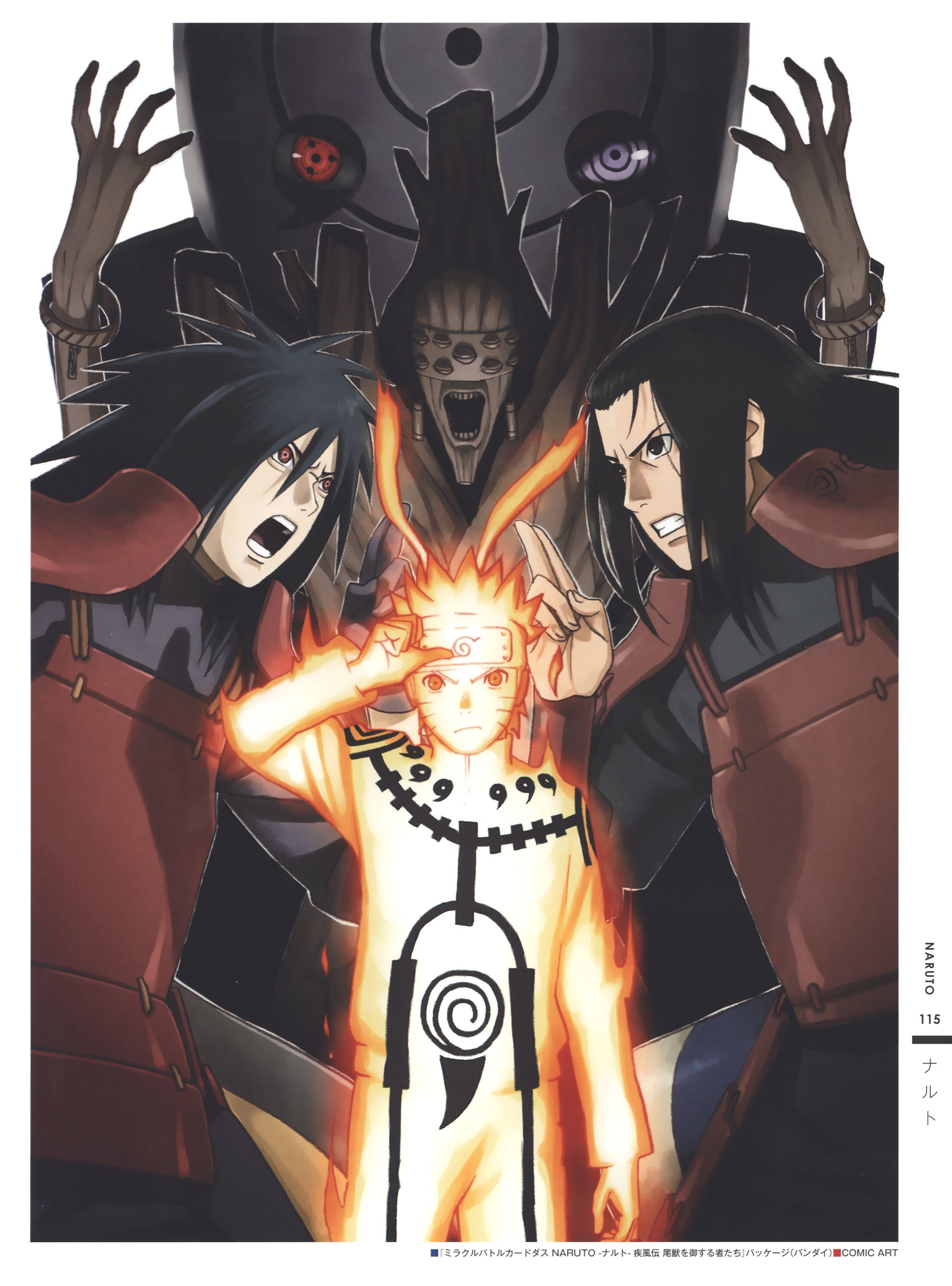 2587x3493 Nine Tails Chakra Naruto, Madara vs Hashirama, Gedo Statue