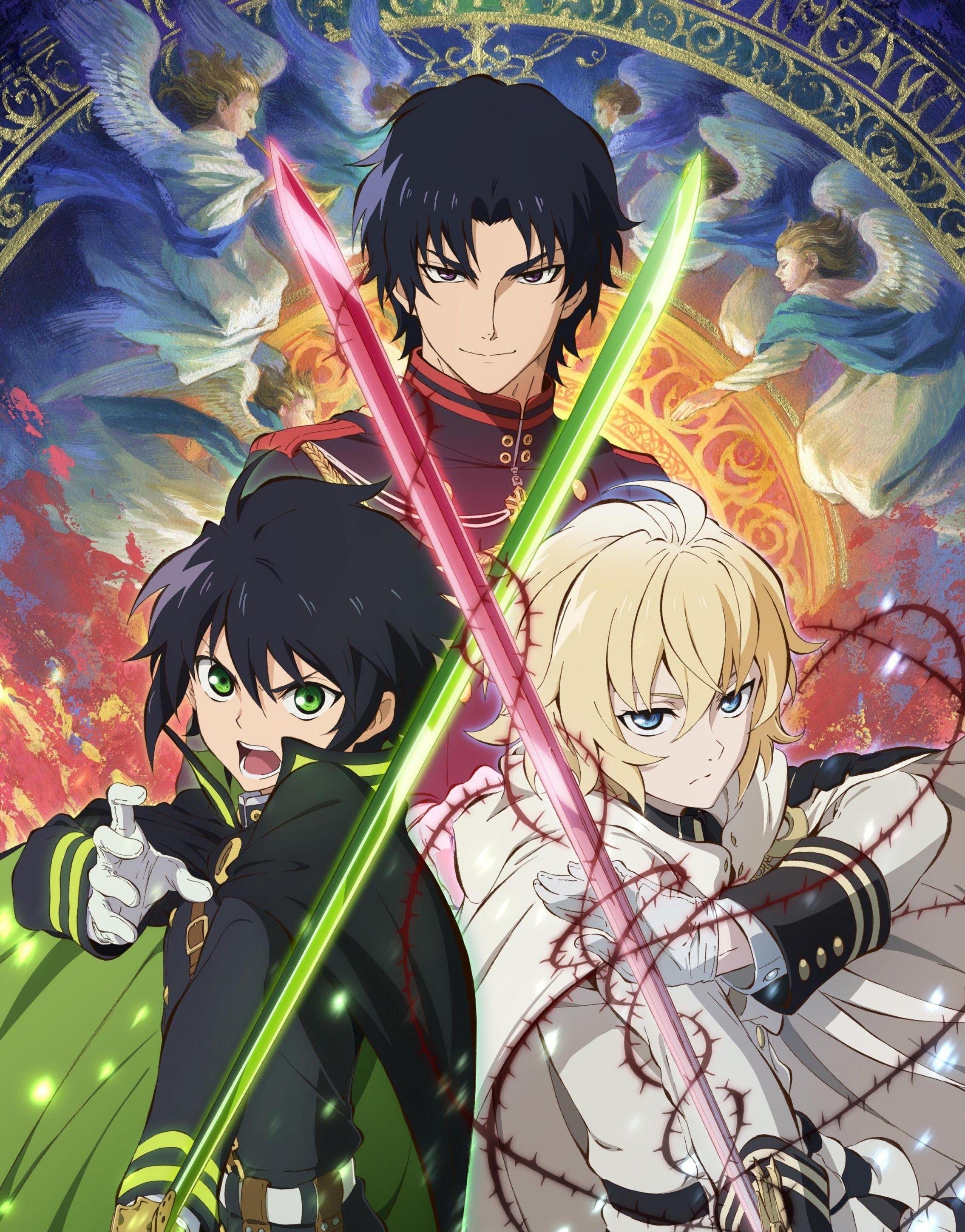 2270x2897 Download 2270x2897 Owari No Seraph, Ichinose Guren, Hyakuya Mikaela, Hyakuya Yuuichirou Wallpaper