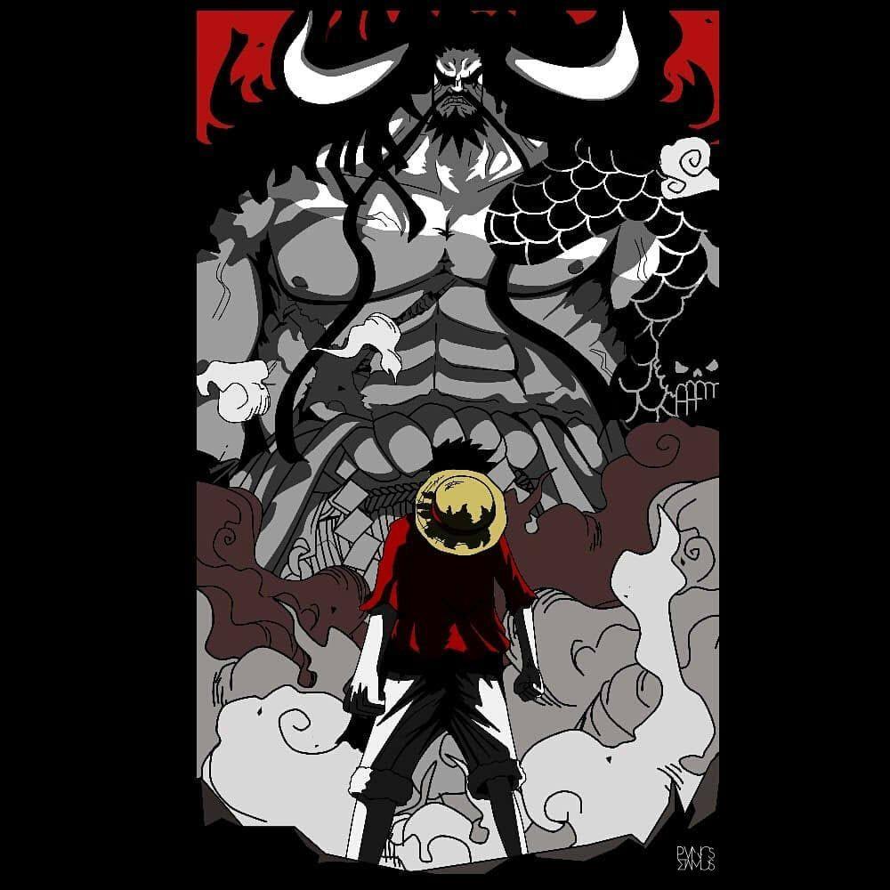 Luffy vs. Kaido (One Piece) 4K Wallpaper iPhone HD Phone #4181g