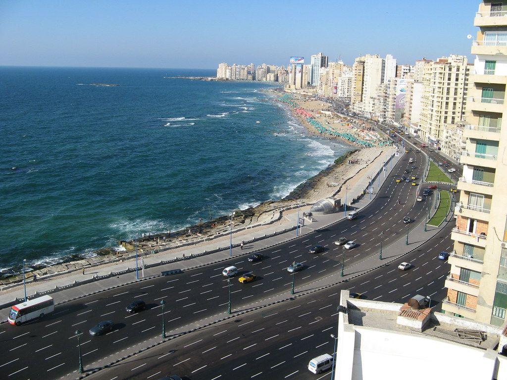 1024x768 Alexandria coast. A view on the Alexandria (Egypt) coastal