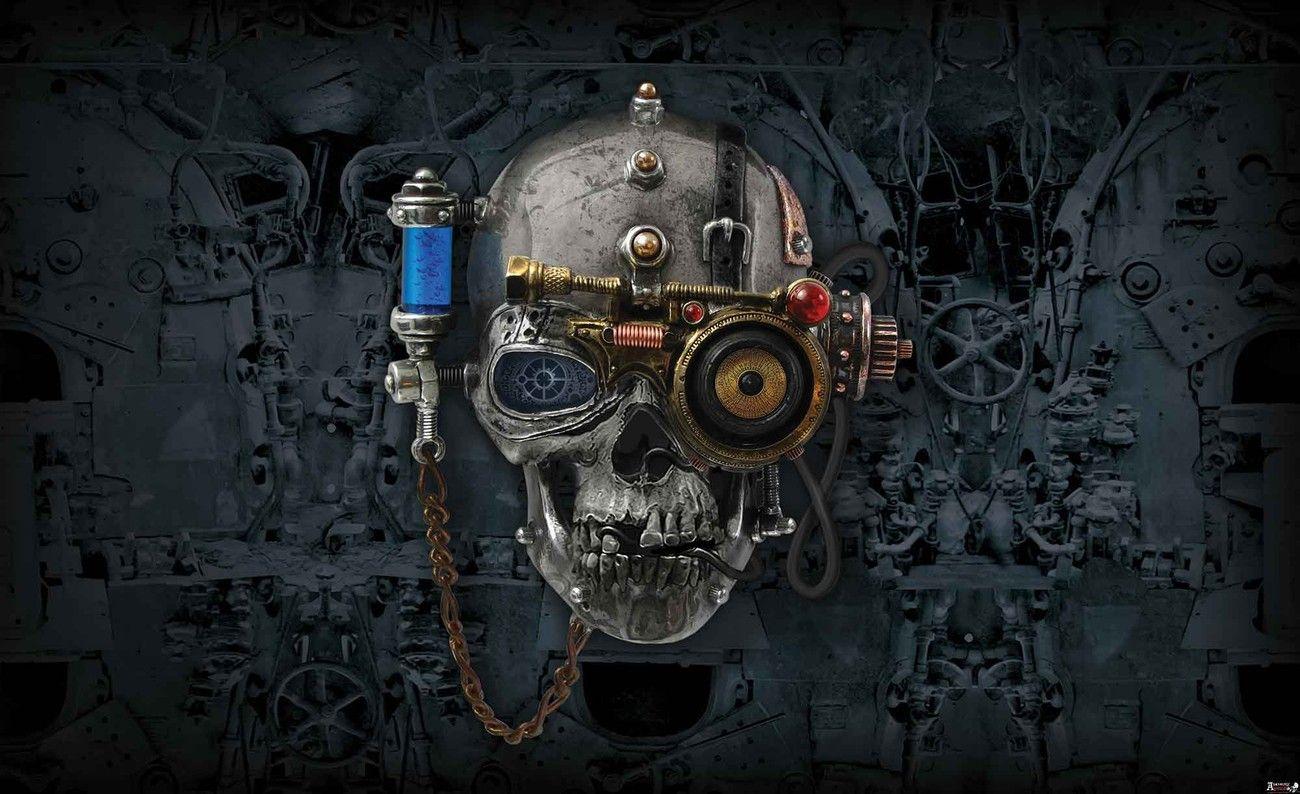 1300x794 Alchemy Art Necronaut Skull Wall Paper Mural