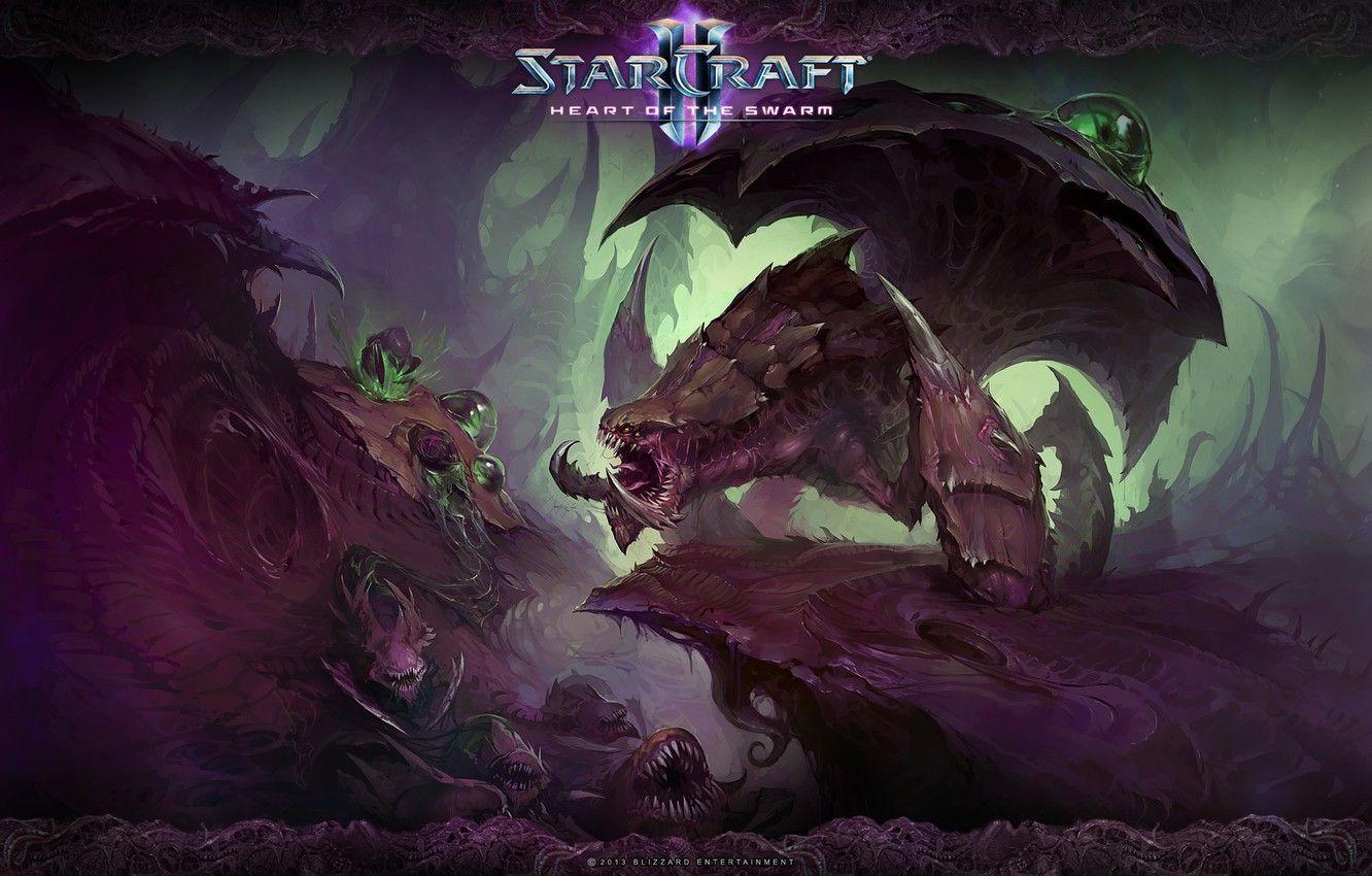 1332x850 Wallpaper StarCraft Zerg, Heart of the Swarm, Swarm hosts image for desktop, section игры