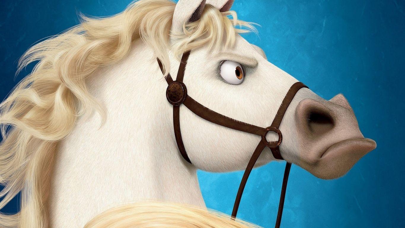 1366x768 Free download Tangled 3D Movies HD Wallpaper Cartoon Wallpaper [1600x983] for your Desktop, Mobile & Tablet. Explore Animated Horse Wallpaper. Fire Horse Wallpaper, Horse Desktop Wallpaper Themes, Free Wallpaper Horses
