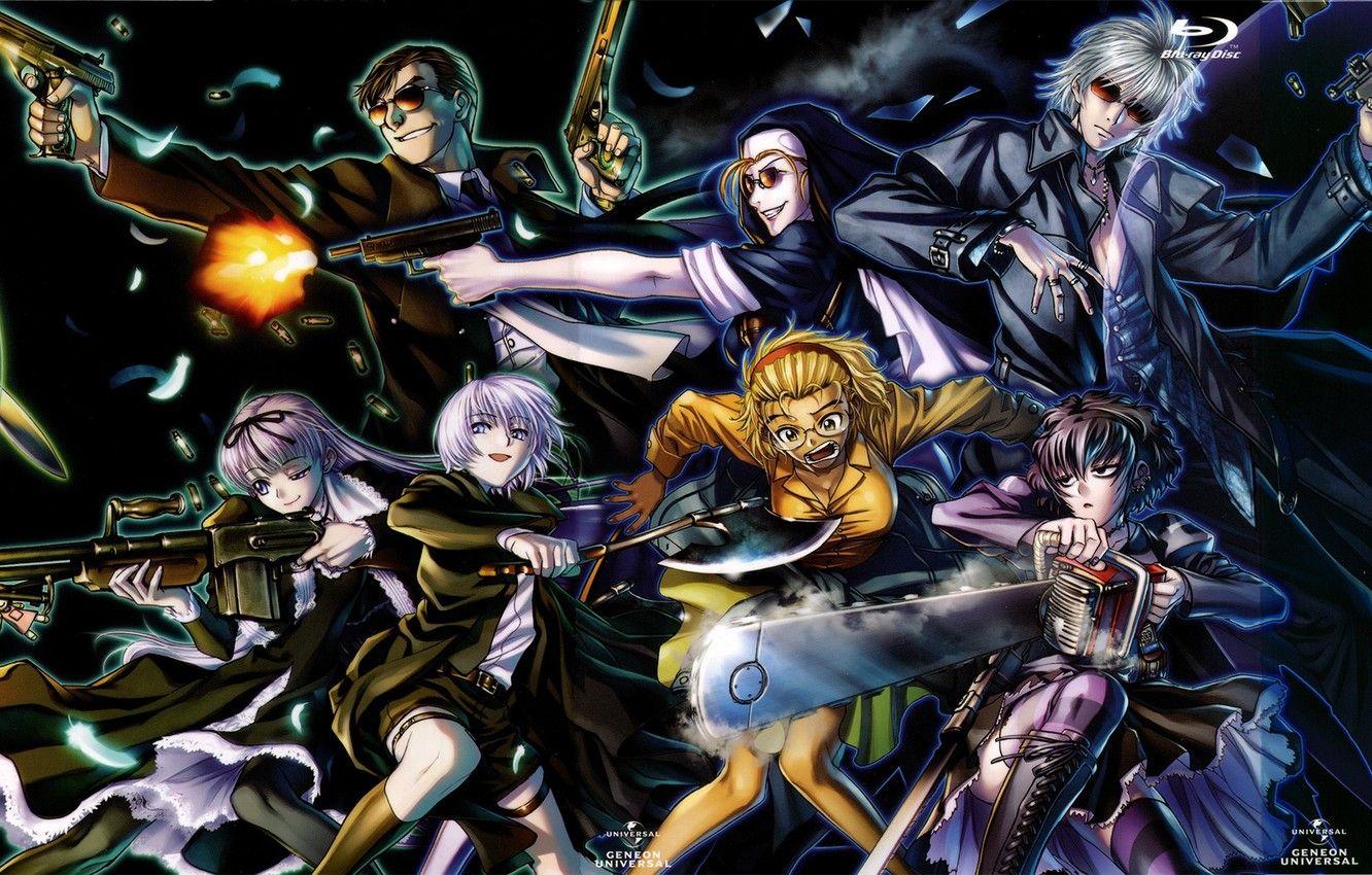 1332x850 Wallpaper Gun, Shot, Black Lagoon, Machine, Nun, Euphoria, Grin, Madness, Chainsaw, Roberta, Benny, Pirates Of The Black Lagoon, Eda, Lotton, Hiroe, Bai Ji Shin Image For Desktop, Section сёнэн