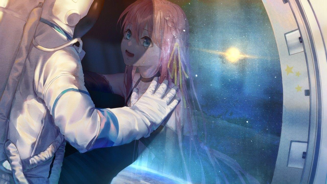 1280x720 Download 1280x720 Anime Girl, Crying, Astronaut, Sad Scene, Tears, Last Moments Wallpaper