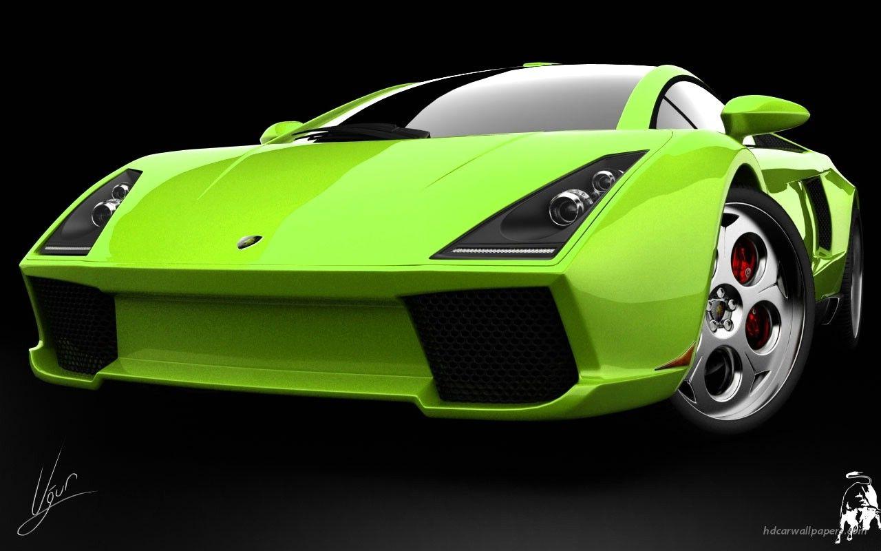 1280x800 Green Lamborghini Gallardo Wallpaper