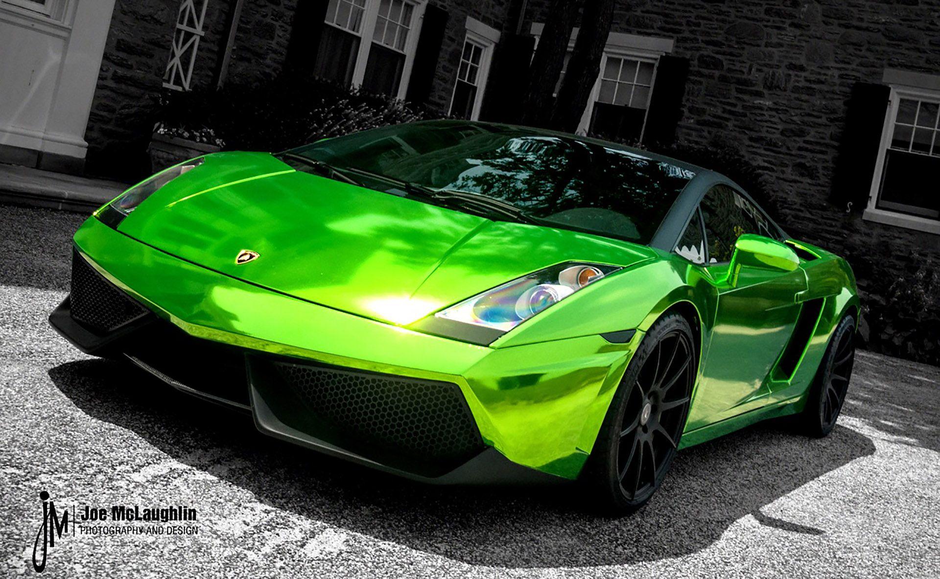 1920x1183 Green Wallpaper Chrome Lamborghini