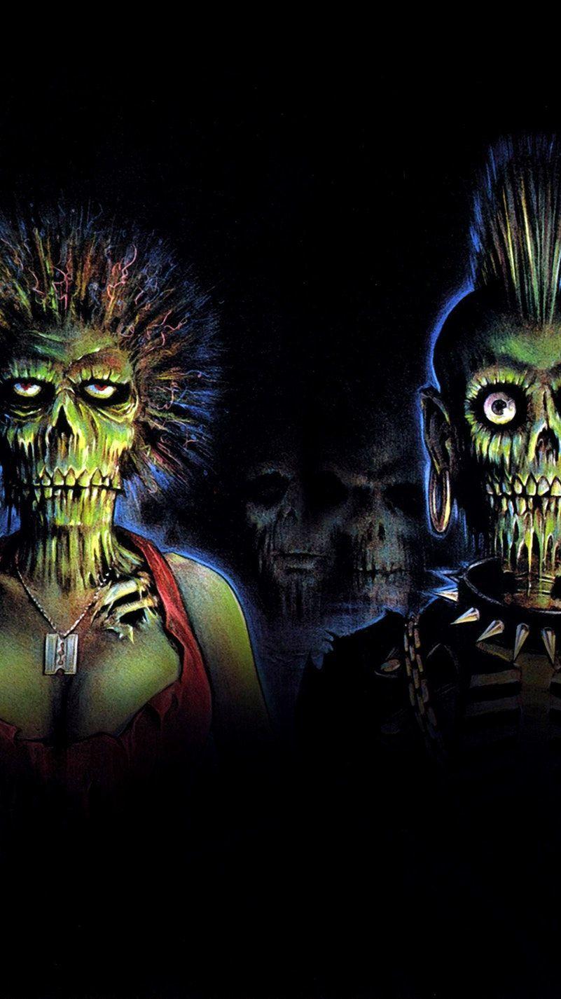 801x1426 The Return of the Living Dead (1985) Phone Wallpaper. Moviemania. Horror movie art, Horror artwork, Zombie movies