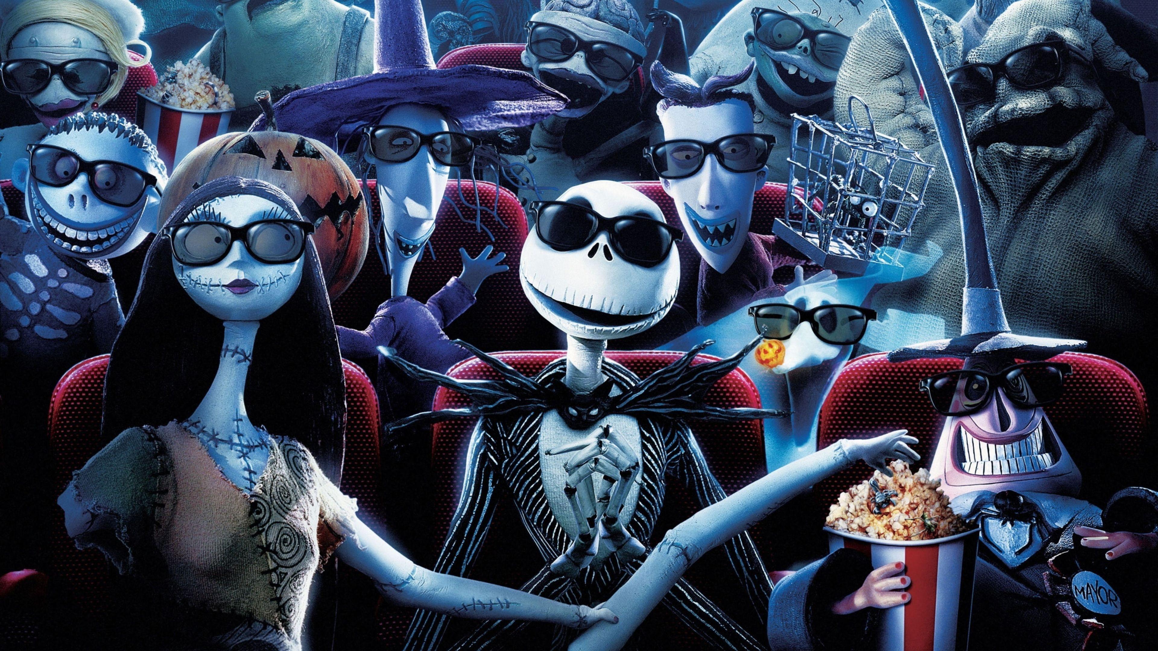 3840x2160 Nightmare Before Christmas Jack Skellington Illustration 4K HD Movies Wallpaper