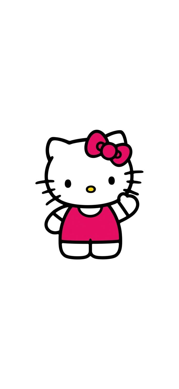 720x1560 Hello Kitty Art Cute Logo Minimal Phone Wallpaper Download
