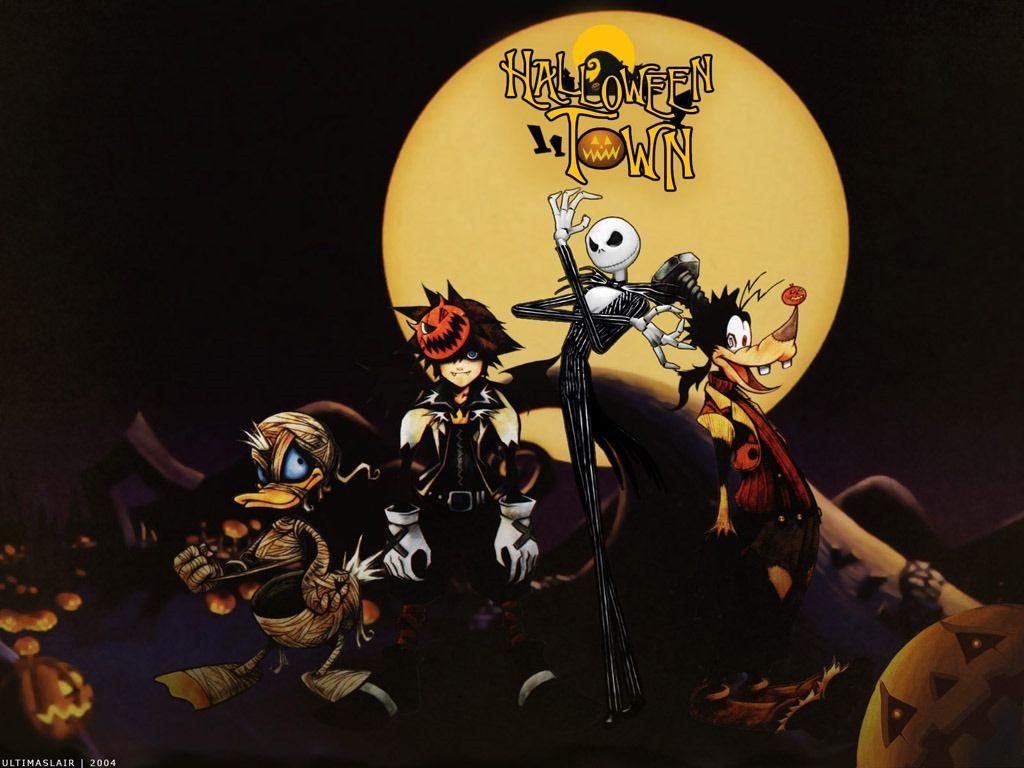 1024x768 kingdom hearts goofy jack skellington the nightmare before christmas donald duck 1024x768 wallpap