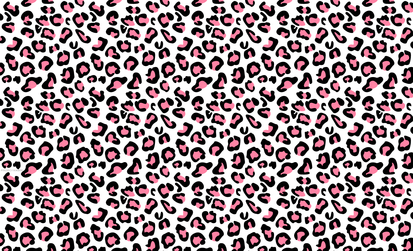 1400x850 Pink Leopard Fur Wallpaper