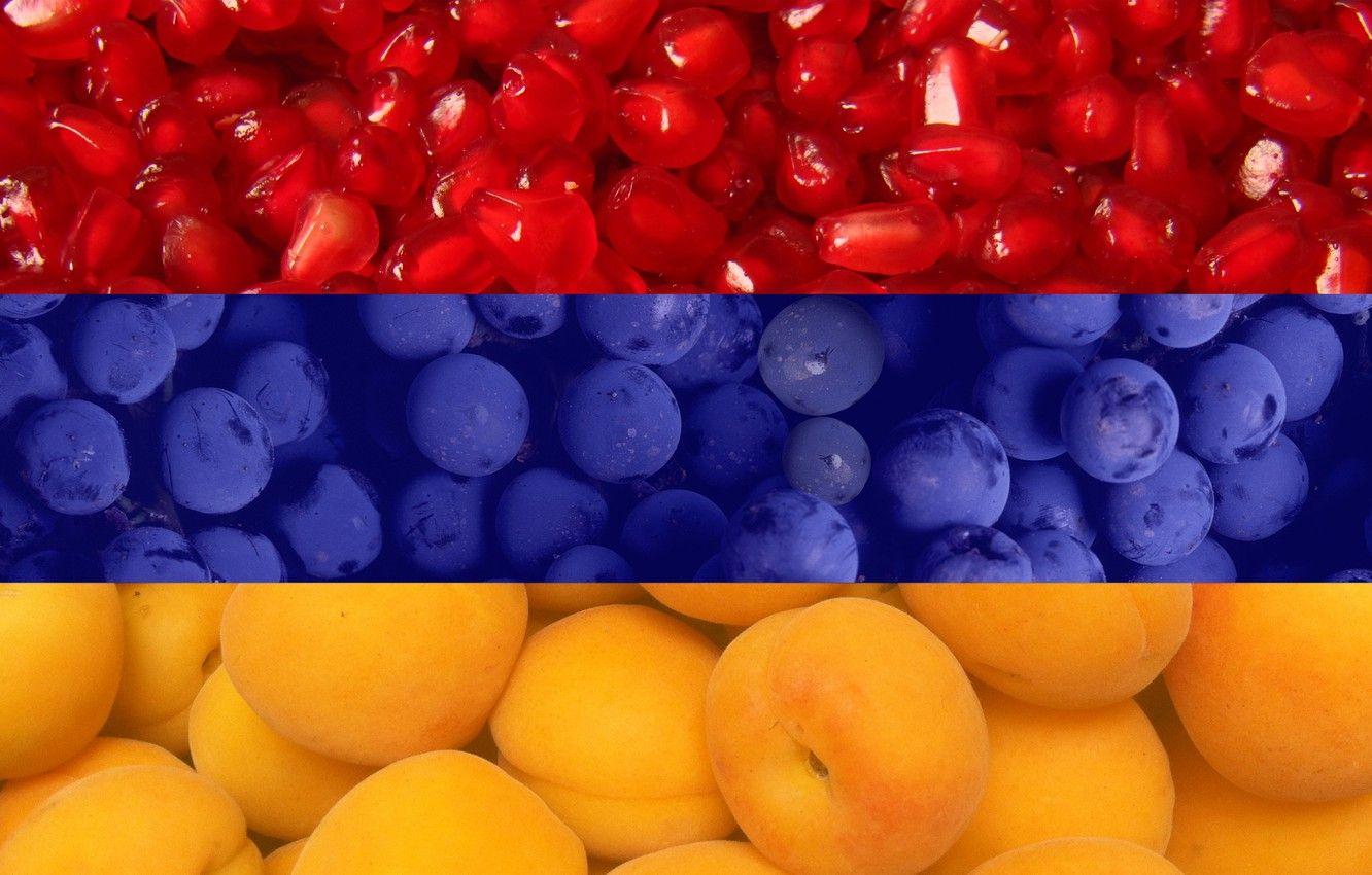 1332x850 Wallpaper flag, fruit, Armenia, Armenia, Flag Of Armenia image for desktop, section текстуры