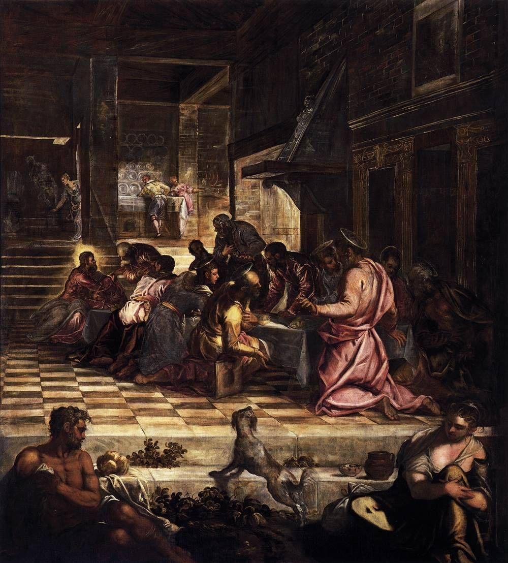 1000x1108 The Last Supper, Tintoretto. Ultima cena, Rinascimento italiano, Olio su tela