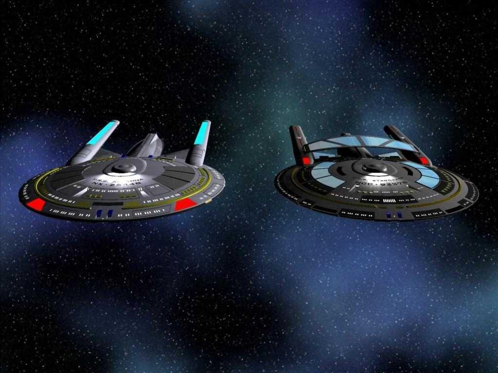1024x768 Star Trek Ships Wallpaper