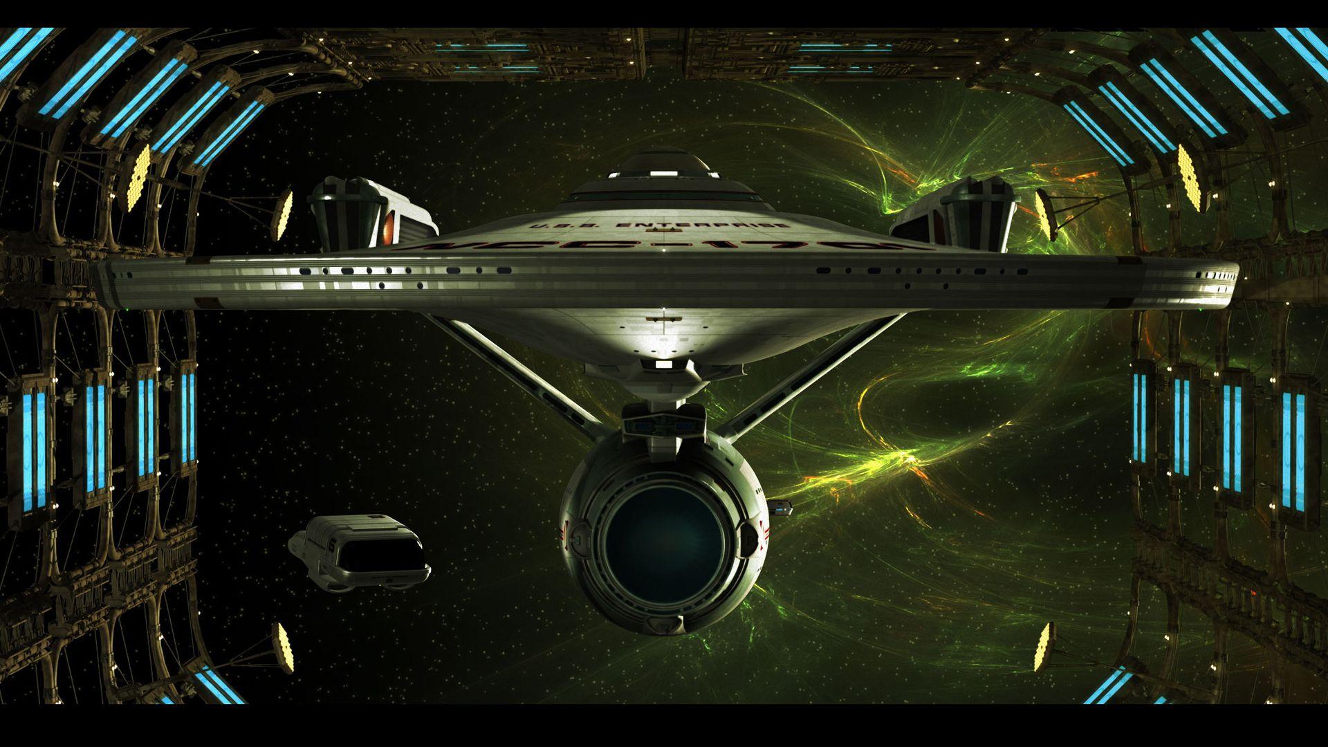 1920x1080 Star Trek Starship Enterprise Spaceship Space Dock wallpaperx1080