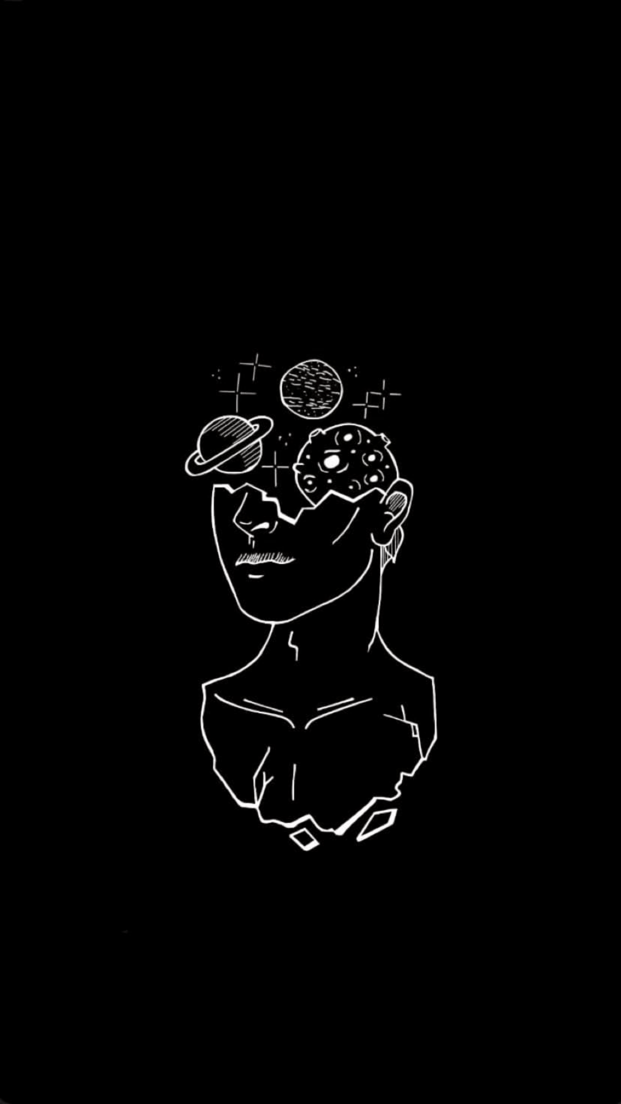 1242x2208 Black And White Aesthetic Design Wallpaper