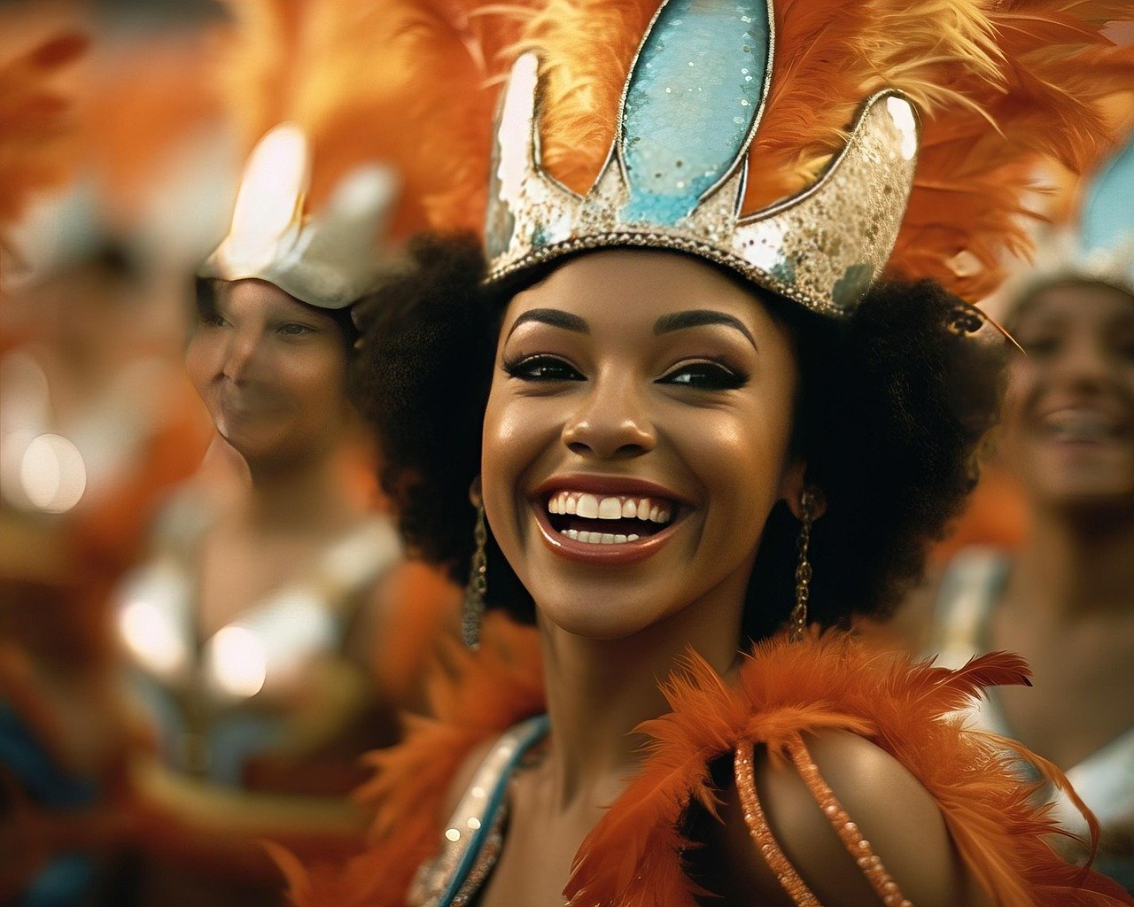 1280x1024 Download Carnival Brazil Samba School. Royalty Free Stock Illustration Image